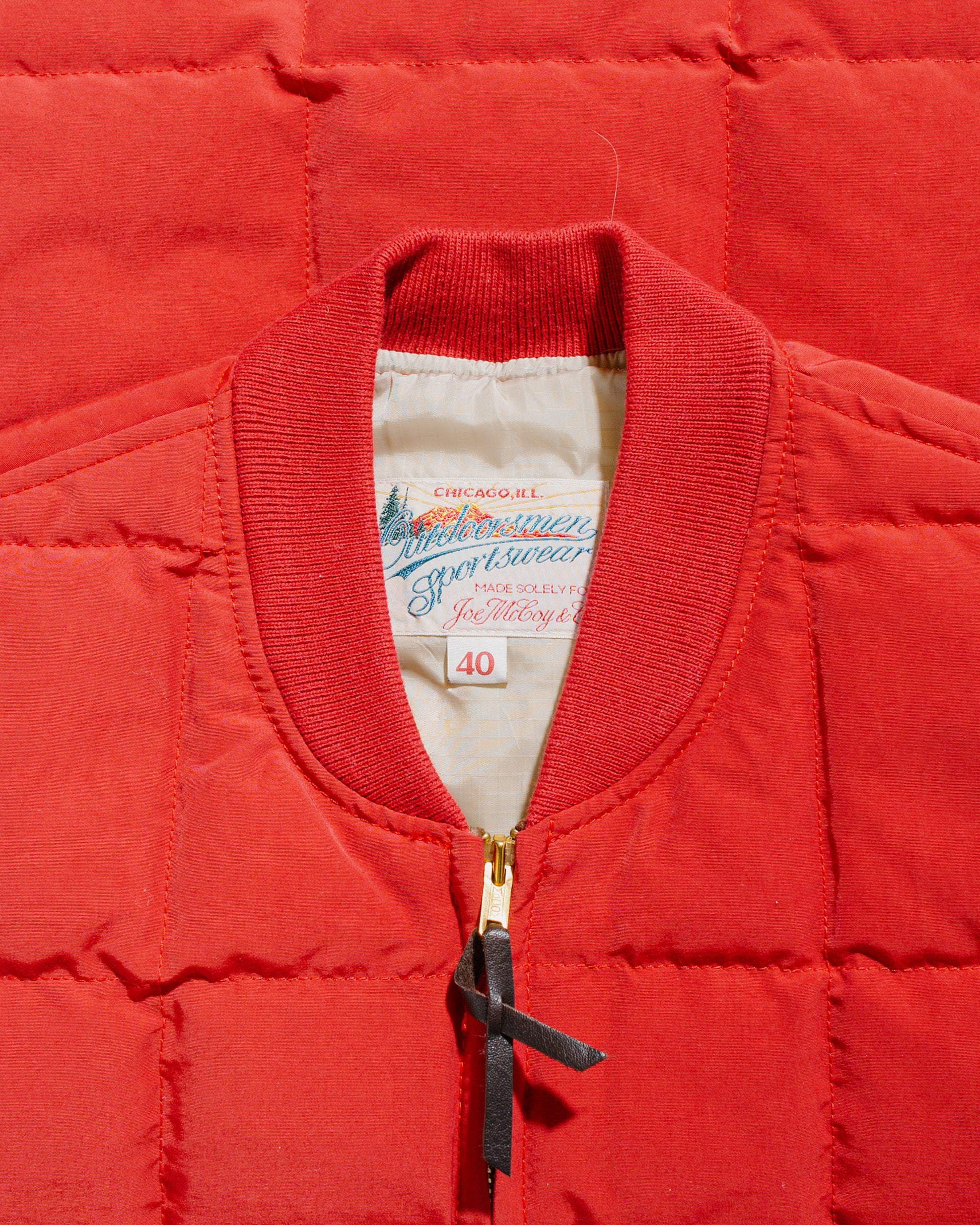 lost & found The Real McCoy's The Real McCoy's MJ24110 Cotton/Nylon Down Vest Red