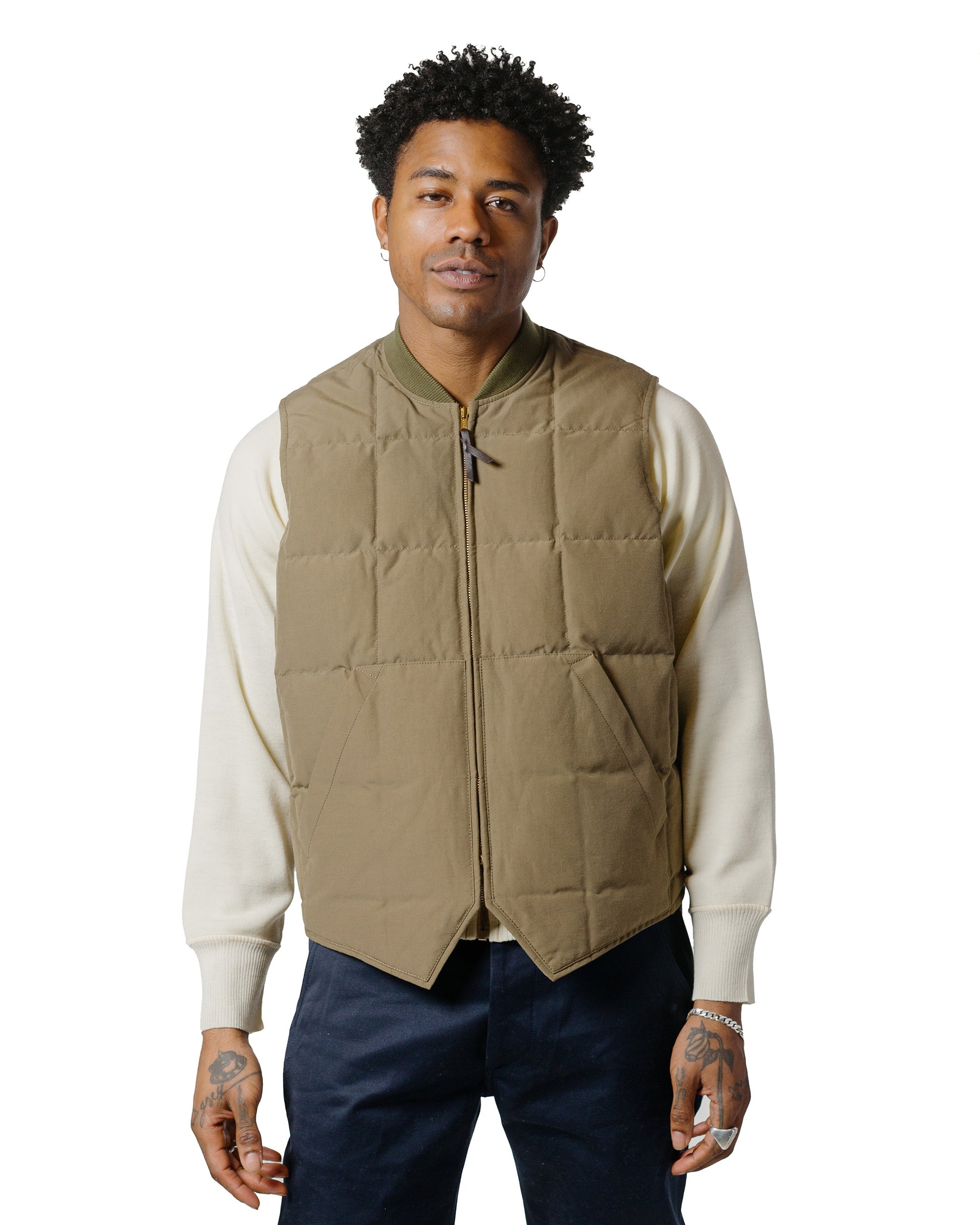 lost & found The Real McCoy's The Real McCoy's MJ24110 Cotton/Nylon Down Vest Olive
