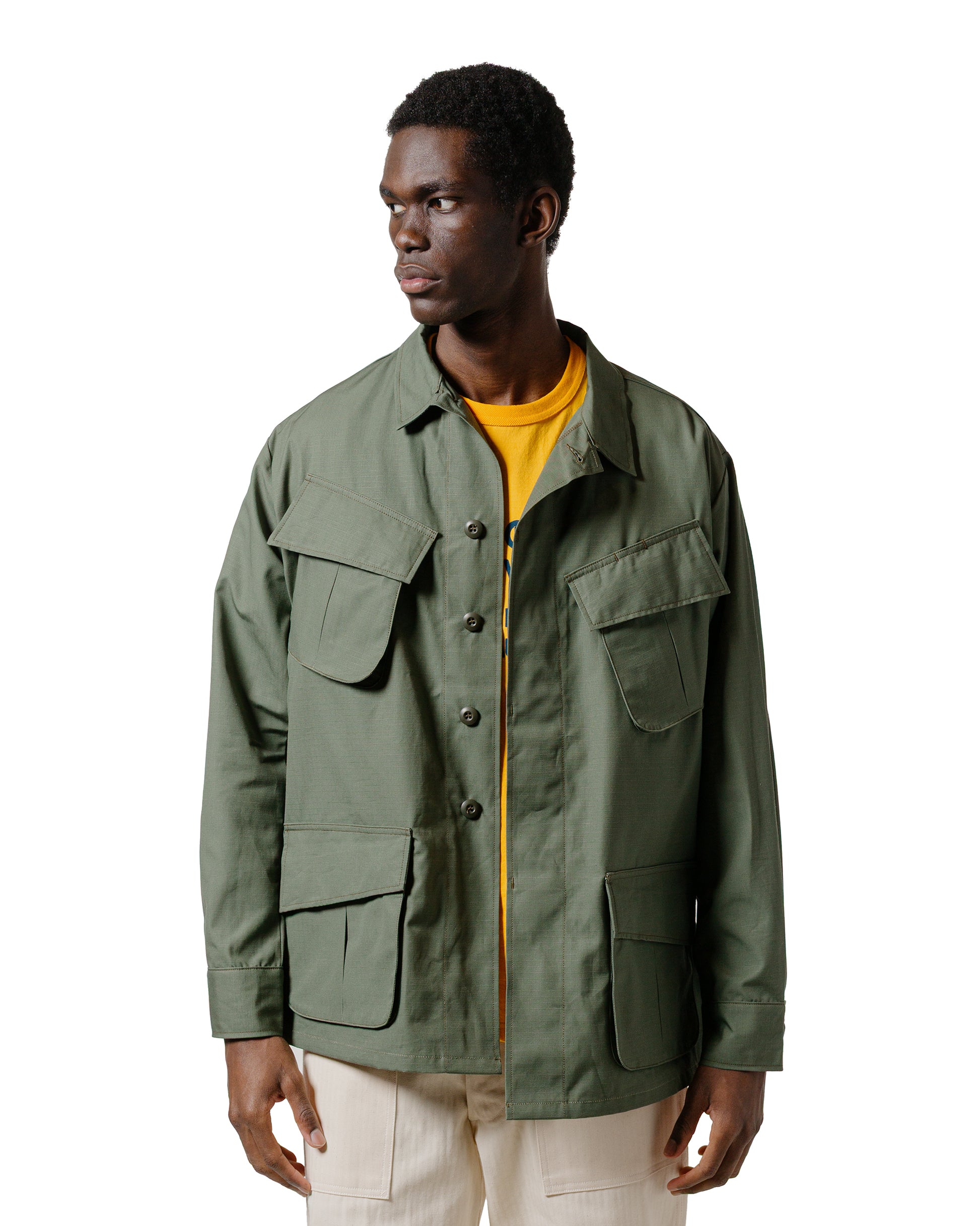 lost & found The Real McCoy's The Real McCoy's MJ25004 Coat, Man's, Cotton Rip-Stop Poplin Olive