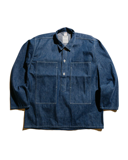 lost & found The Real McCoy's The Real McCoy's MJ25005 Jumper, Working, Denim, Blue Indigo