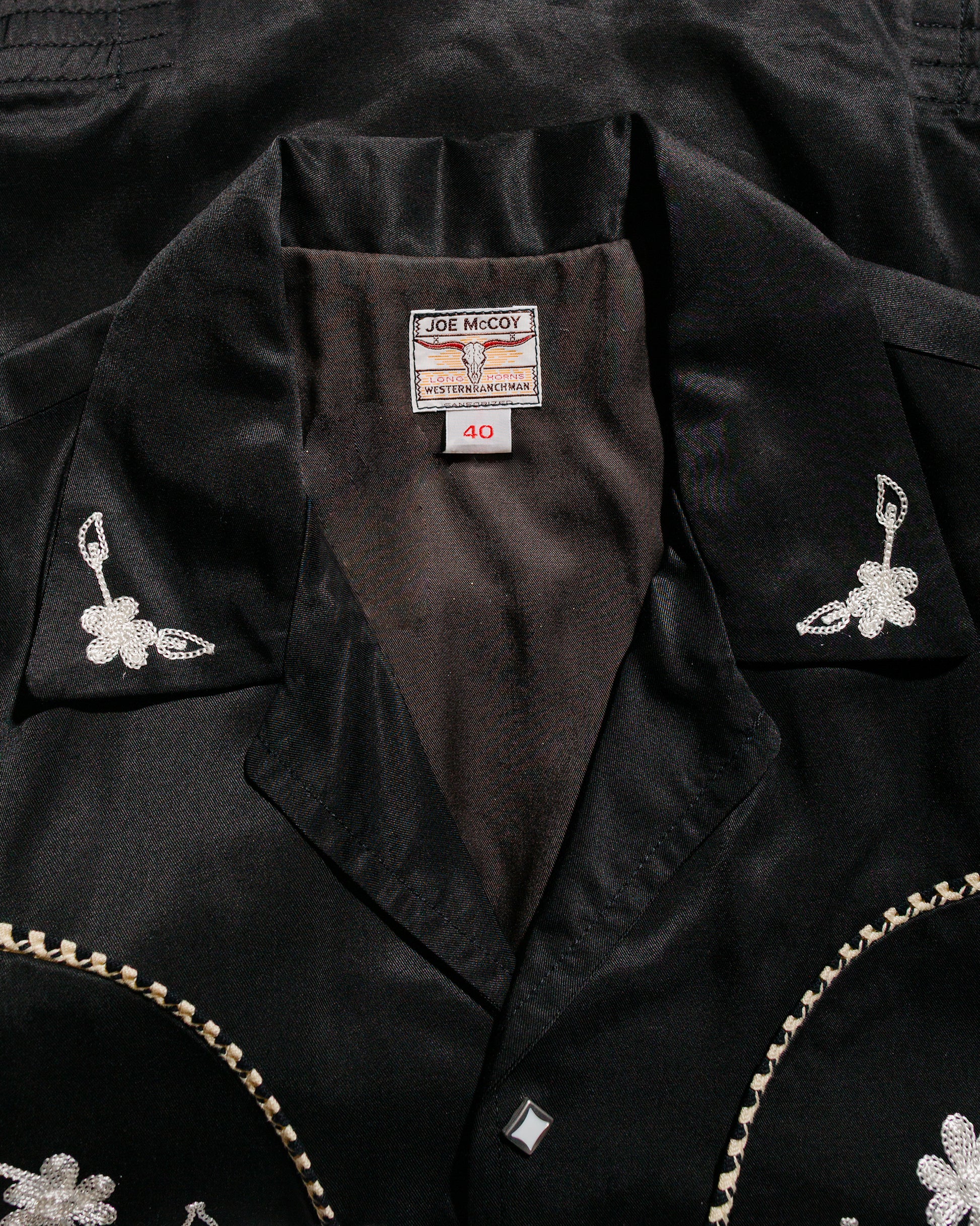 lost & found The Real McCoy's The Real McCoy's MJ25009 Embroidered Rayon Western Jacket Black