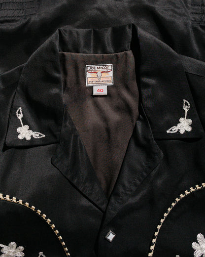lost & found The Real McCoy's The Real McCoy's MJ25009 Embroidered Rayon Western Jacket Black