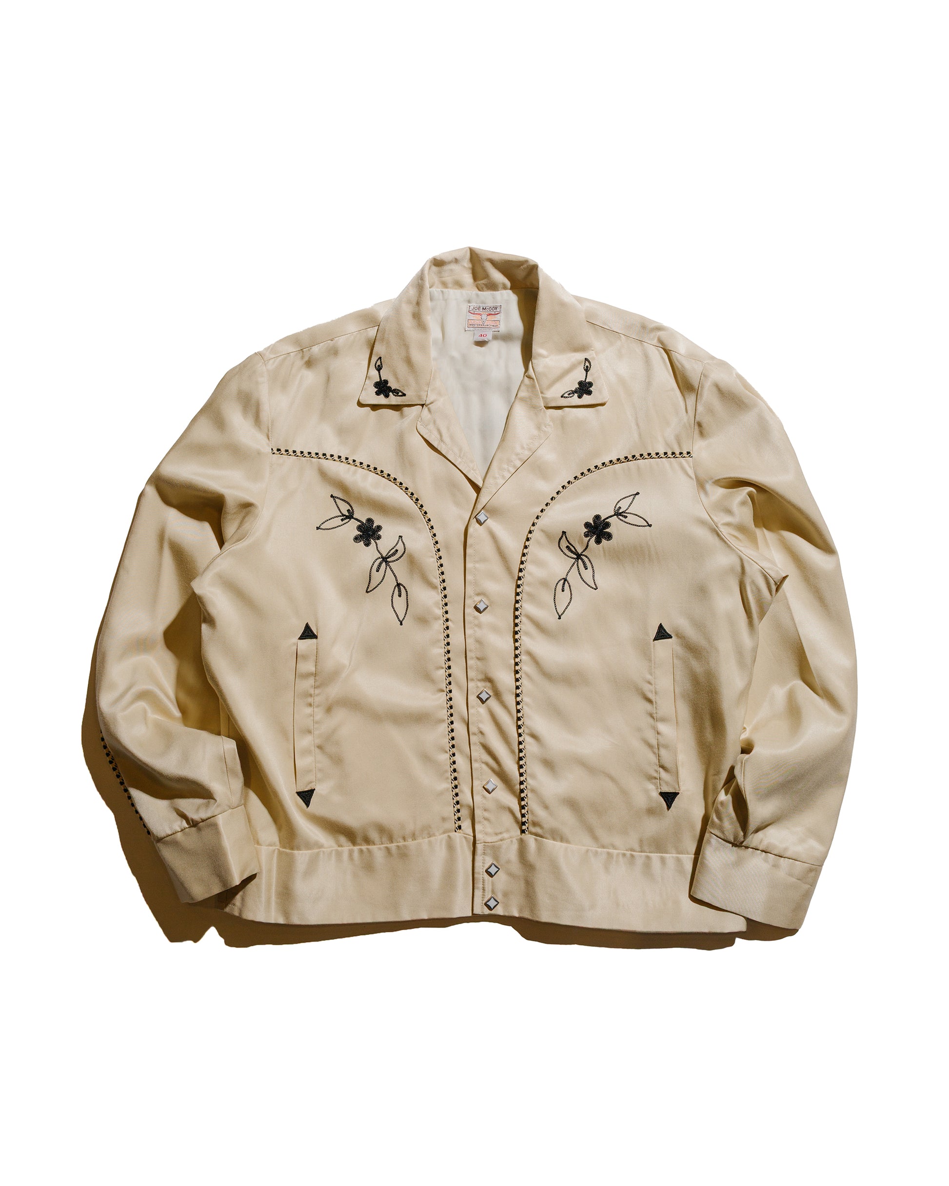 lost & found The Real McCoy's The Real McCoy's MJ25009 Embroidered Rayon Western Jacket Ecru
