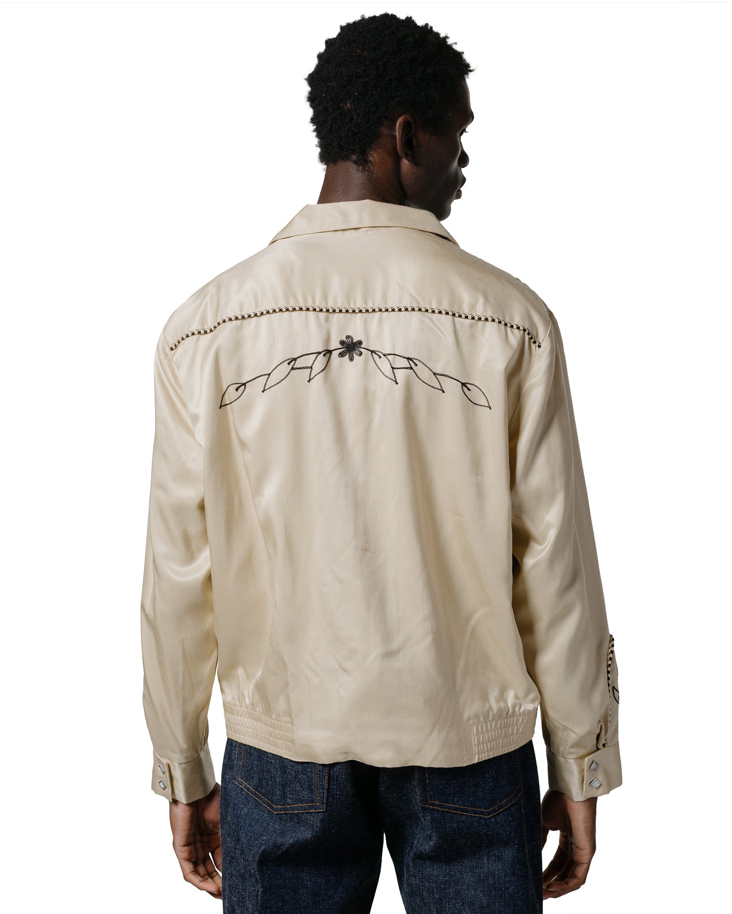 lost & found The Real McCoy's The Real McCoy's MJ25009 Embroidered Rayon Western Jacket Ecru