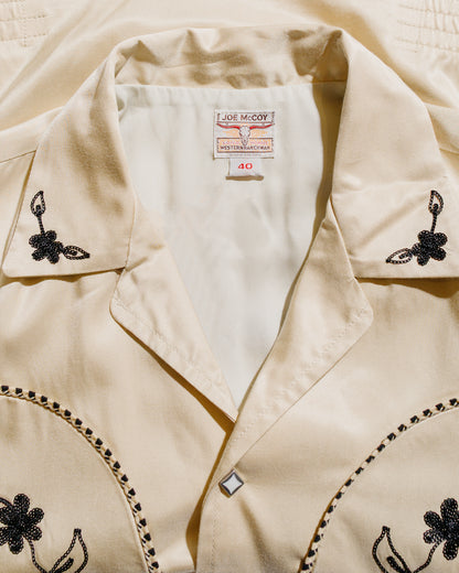 lost & found The Real McCoy's The Real McCoy's MJ25009 Embroidered Rayon Western Jacket Ecru