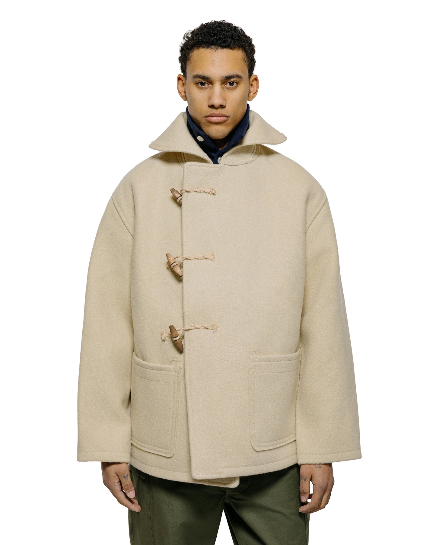 lost & found The Real McCoy's The Real McCoy's MJ25102 WWII British Fearnought Duffle Coat, ARP Ecru