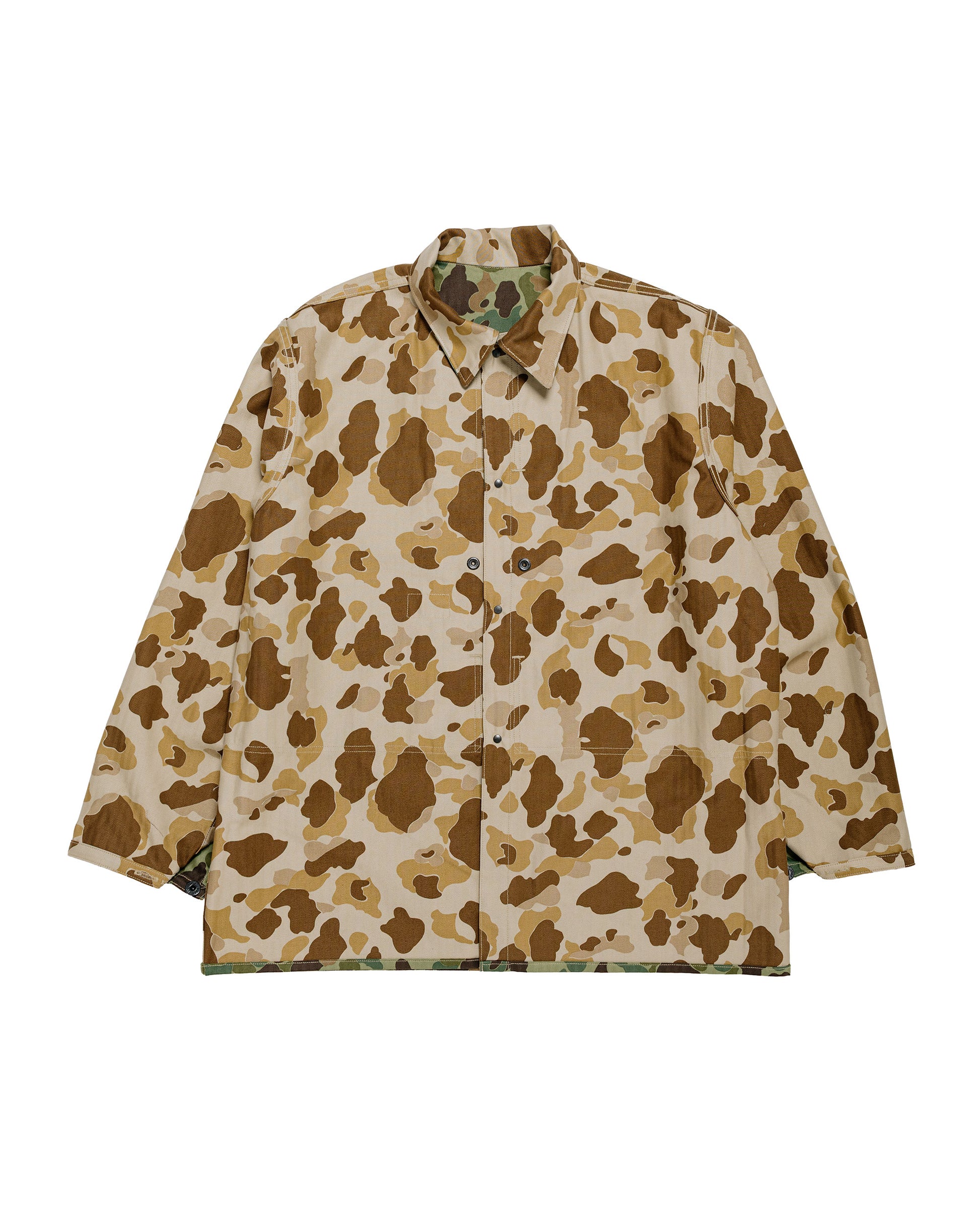 The Real McCoy's MJ26003 P1944 Reversible Frogskin Camouflage Coat Green