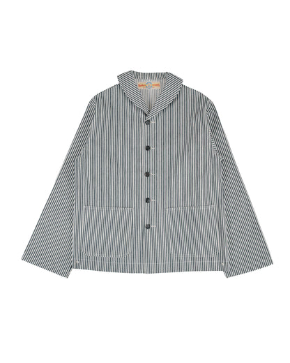 lost & found The Real McCoy's The Real McCoy's MJ26004 U.S. Navy Striped Dungaree Jumper White/Navy
