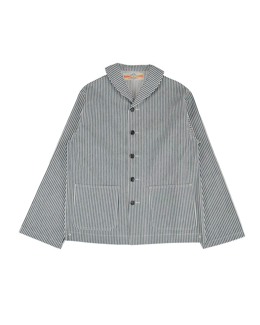 lost & found The Real McCoy's The Real McCoy's MJ26004 U.S. Navy Striped Dungaree Jumper White/Navy