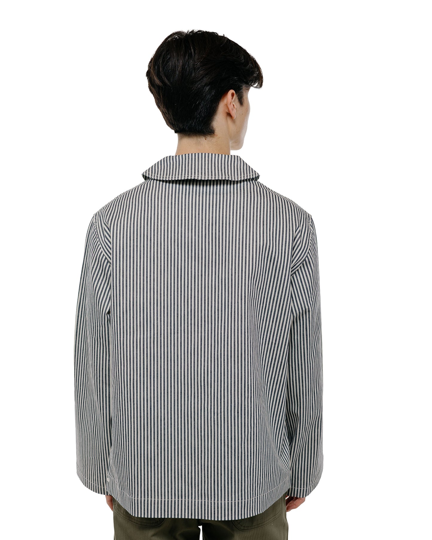 lost & found The Real McCoy's The Real McCoy's MJ26004 U.S. Navy Striped Dungaree Jumper White/Navy