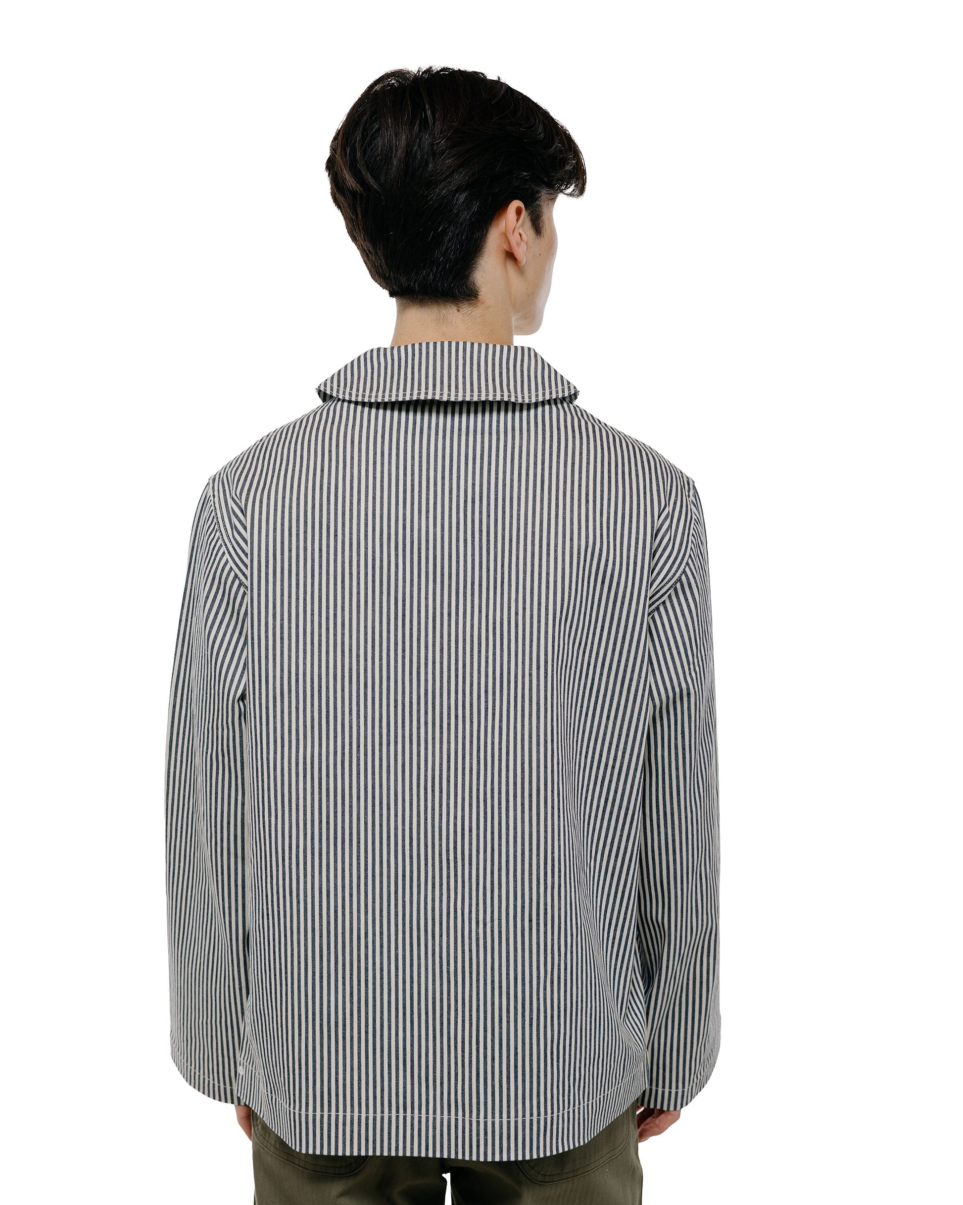 lost & found The Real McCoy's The Real McCoy's MJ26004 U.S. Navy Striped Dungaree Jumper White/Navy