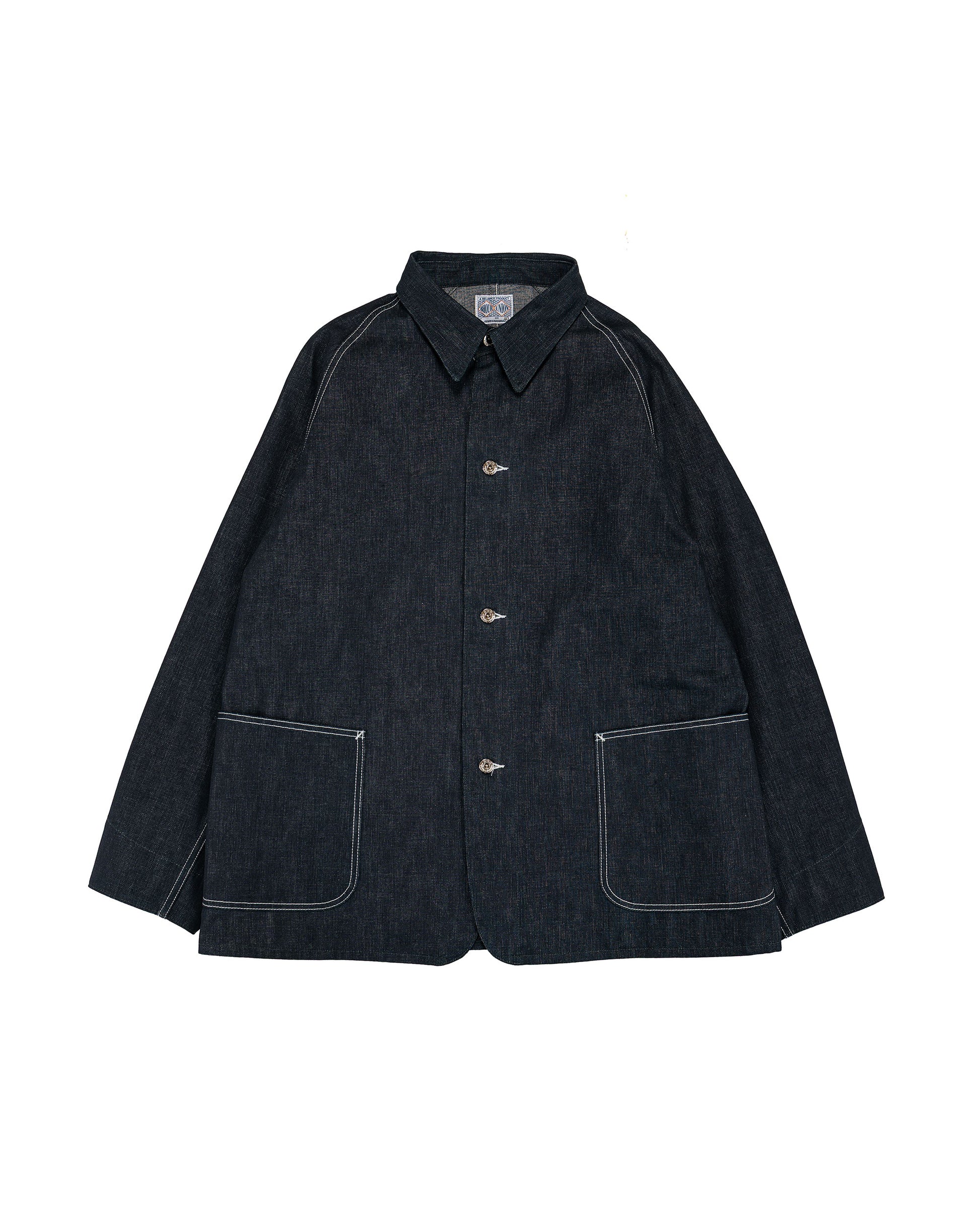 lost & found The Real McCoy's The Real McCoy's MJ26008 WWII Raglan Sleeve Denim Chore Coat Indigo