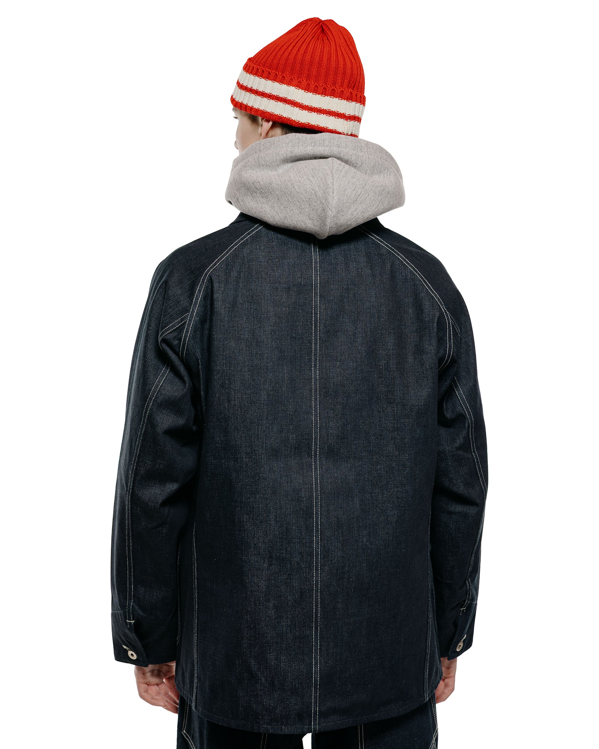 lost & found The Real McCoy's The Real McCoy's MJ26008 WWII Raglan Sleeve Denim Chore Coat Indigo