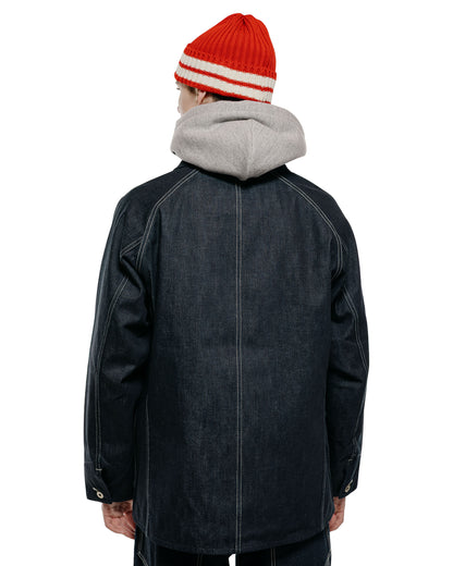 lost & found The Real McCoy's The Real McCoy's MJ26008 WWII Raglan Sleeve Denim Chore Coat Indigo