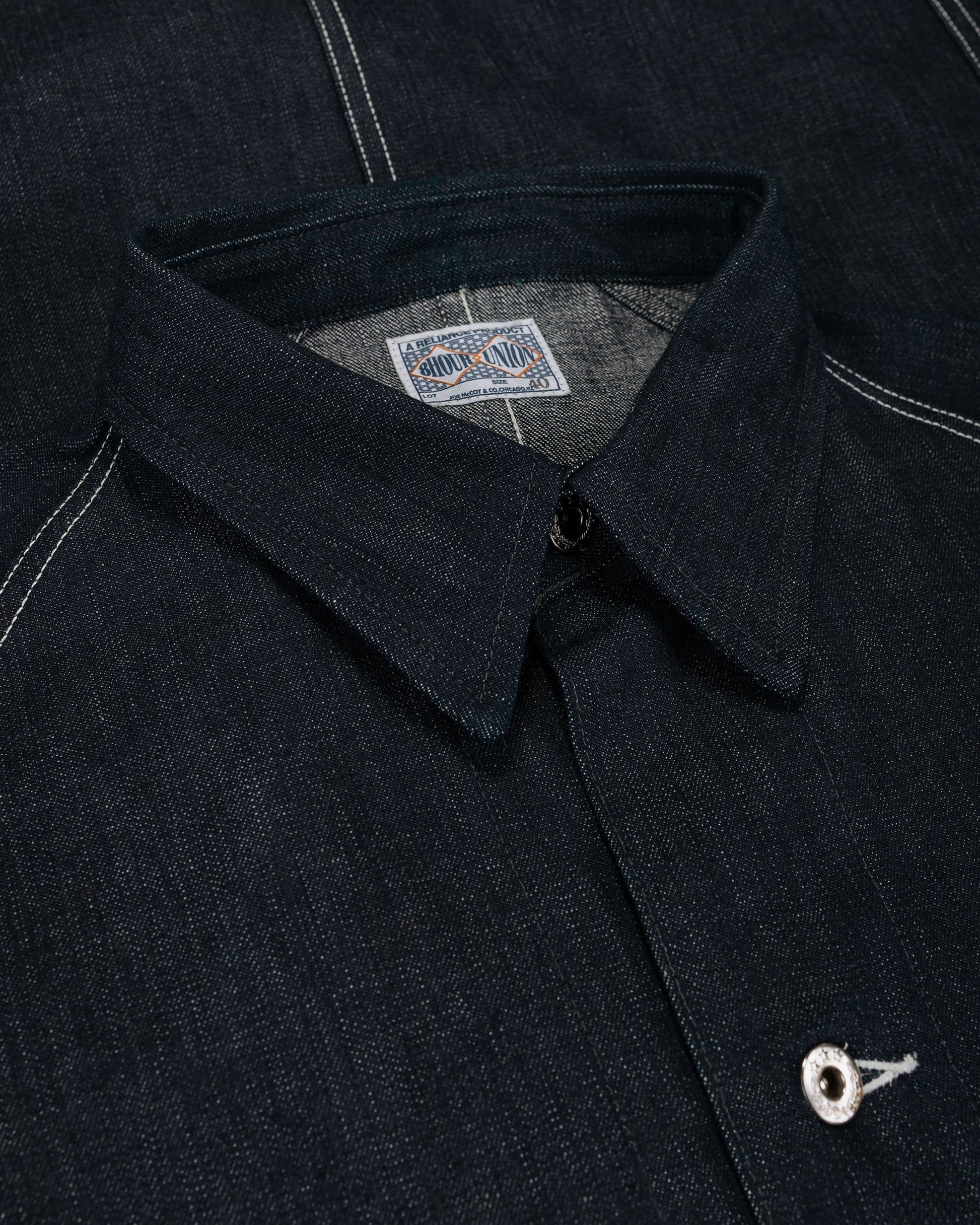 lost & found The Real McCoy's The Real McCoy's MJ26008 WWII Raglan Sleeve Denim Chore Coat Indigo