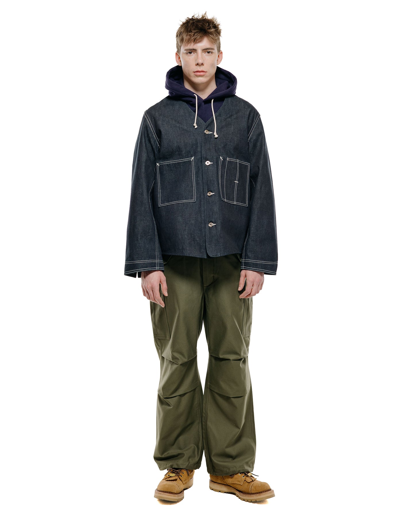 lost & found The Real McCoy's The Real McCoy's MJ26009 WWII Denim Engineer Coat Indigo