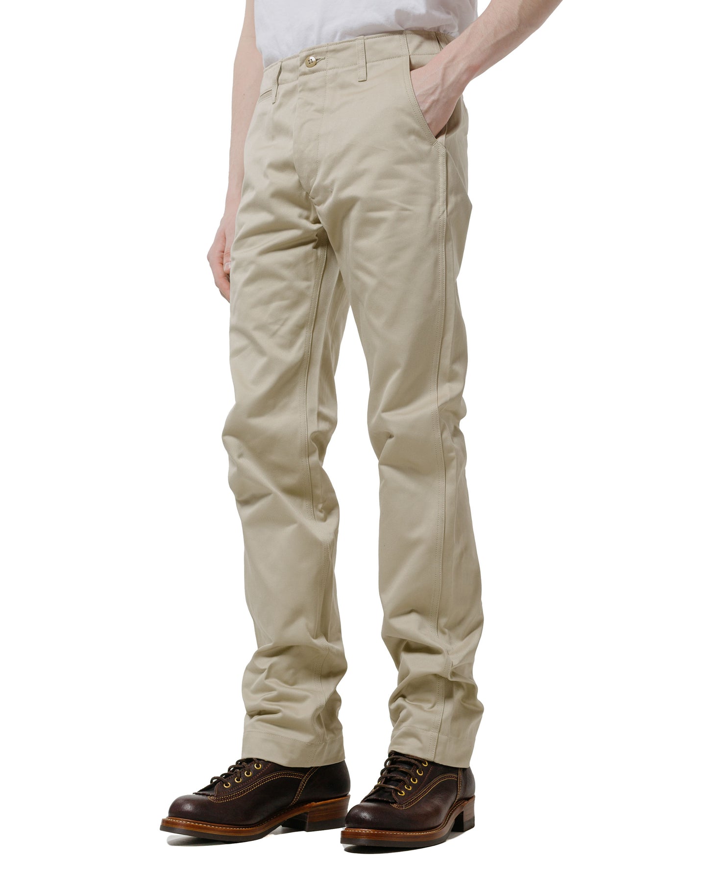 lost & found The Real McCoy's The Real McCoy's MP19010 Blue Seal Chino Trousers Beige