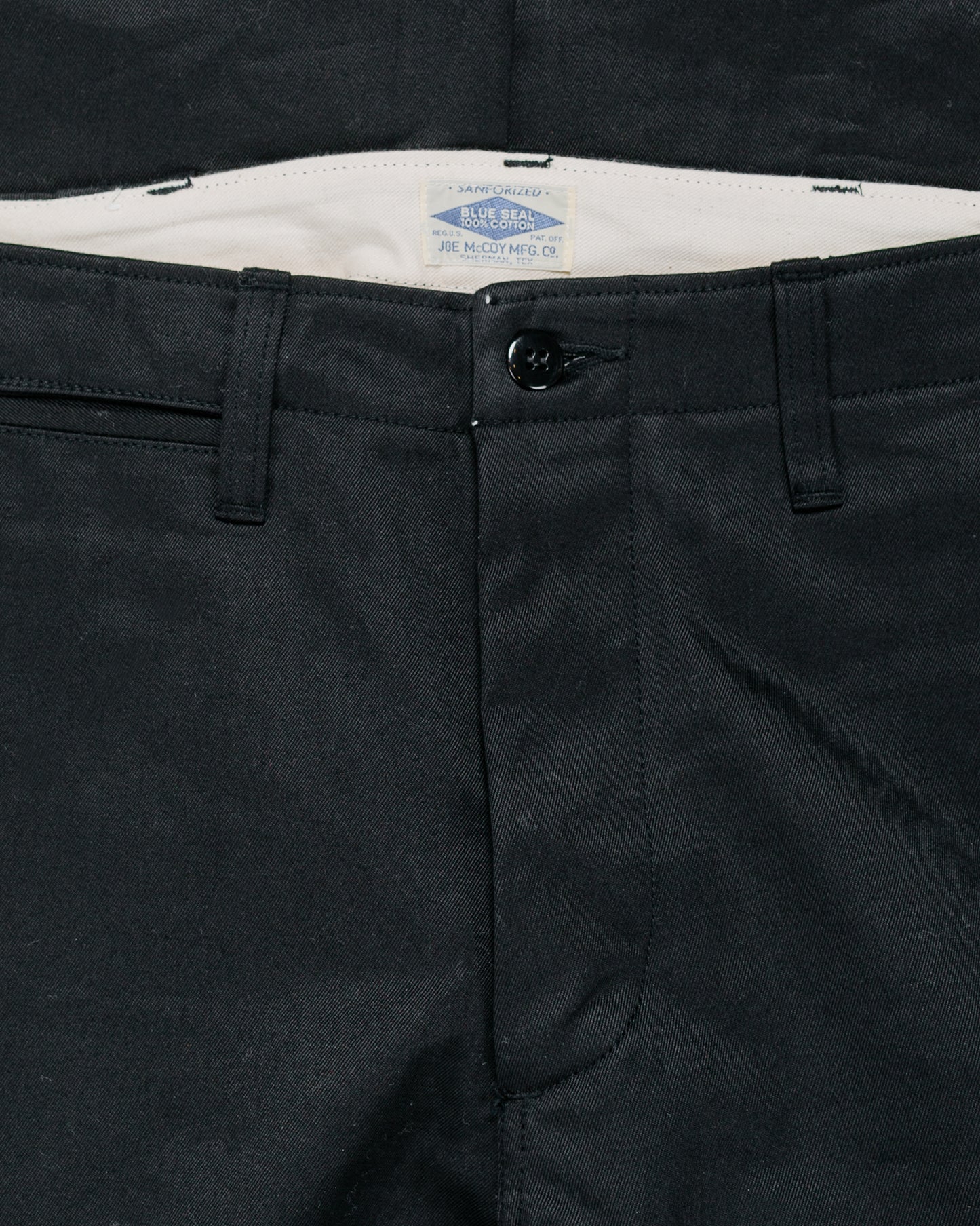 lost & found The Real McCoy's The Real McCoy's MP19010 Blue Seal Chino Trousers Black