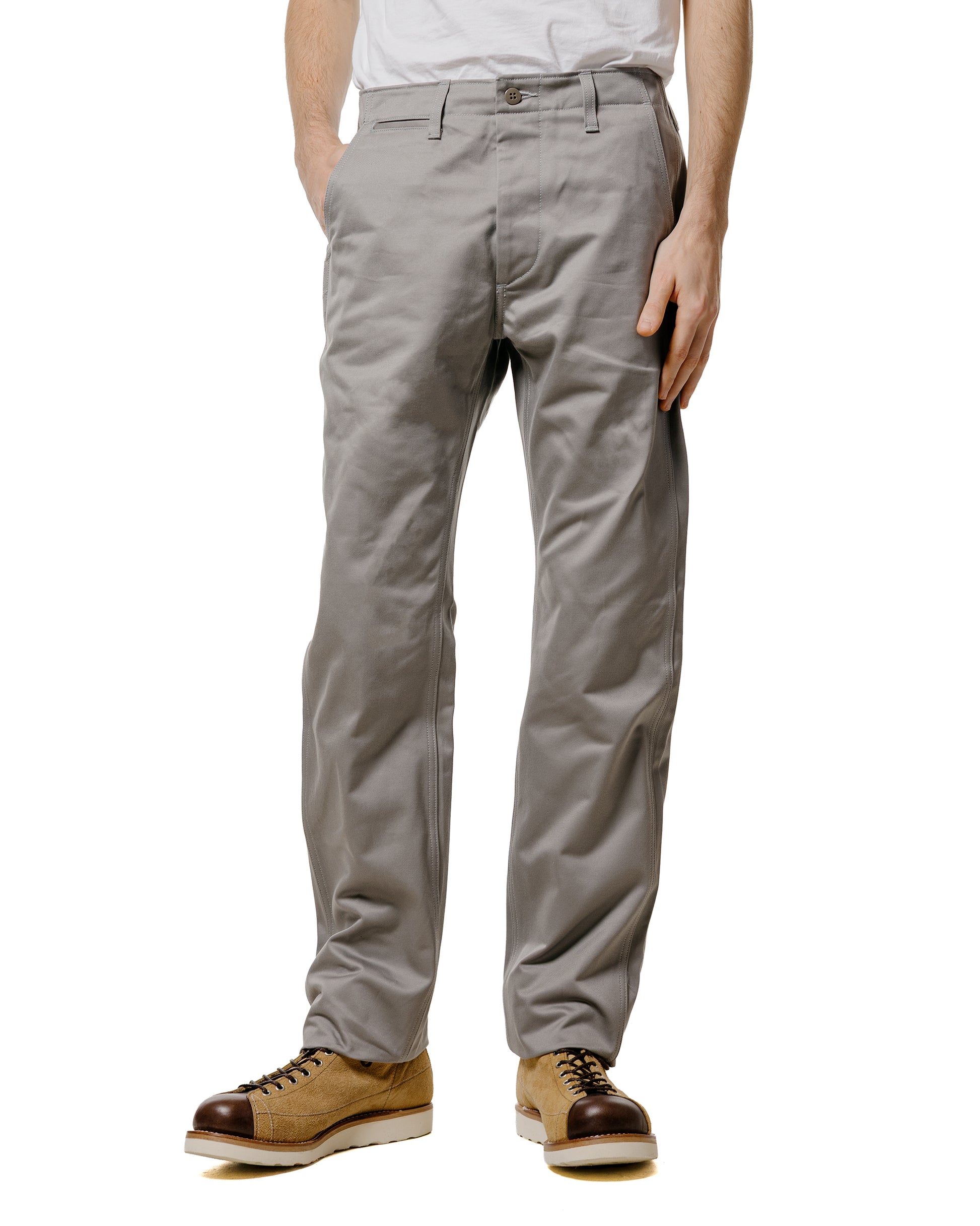lost & found The Real McCoy's The Real McCoy's MP19010 Blue Seal Chino Trousers Medium Gray