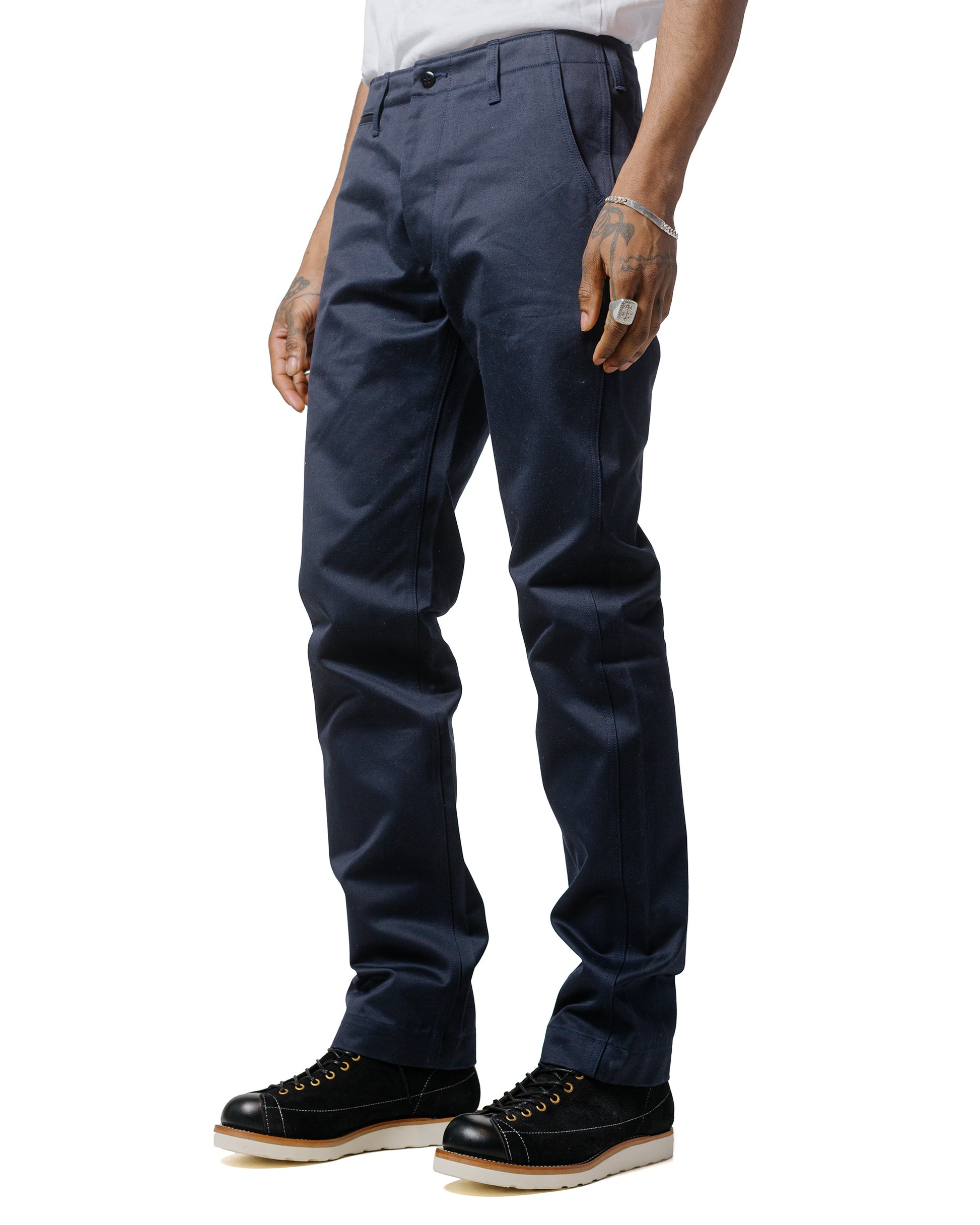 lost & found The Real McCoy's The Real McCoy's MP19010 Blue Seal Chino Trousers Navy