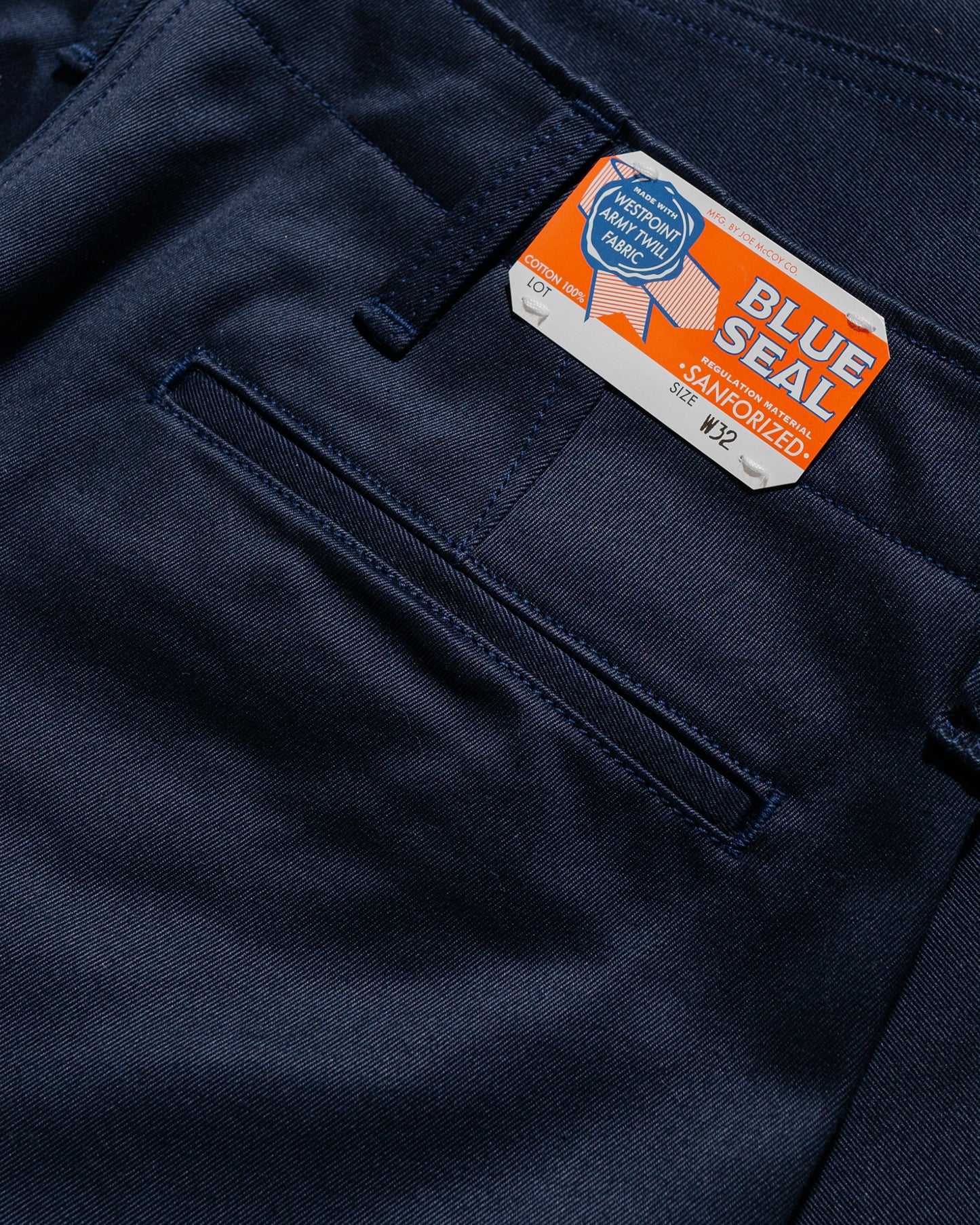 lost & found The Real McCoy's The Real McCoy's MP19010 Blue Seal Chino Trousers Navy