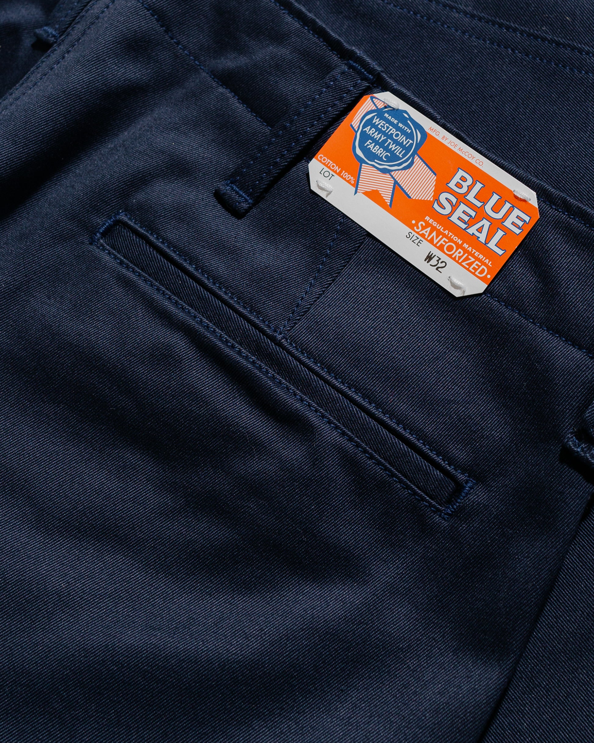 lost & found The Real McCoy's The Real McCoy's MP19010 Blue Seal Chino Trousers Navy