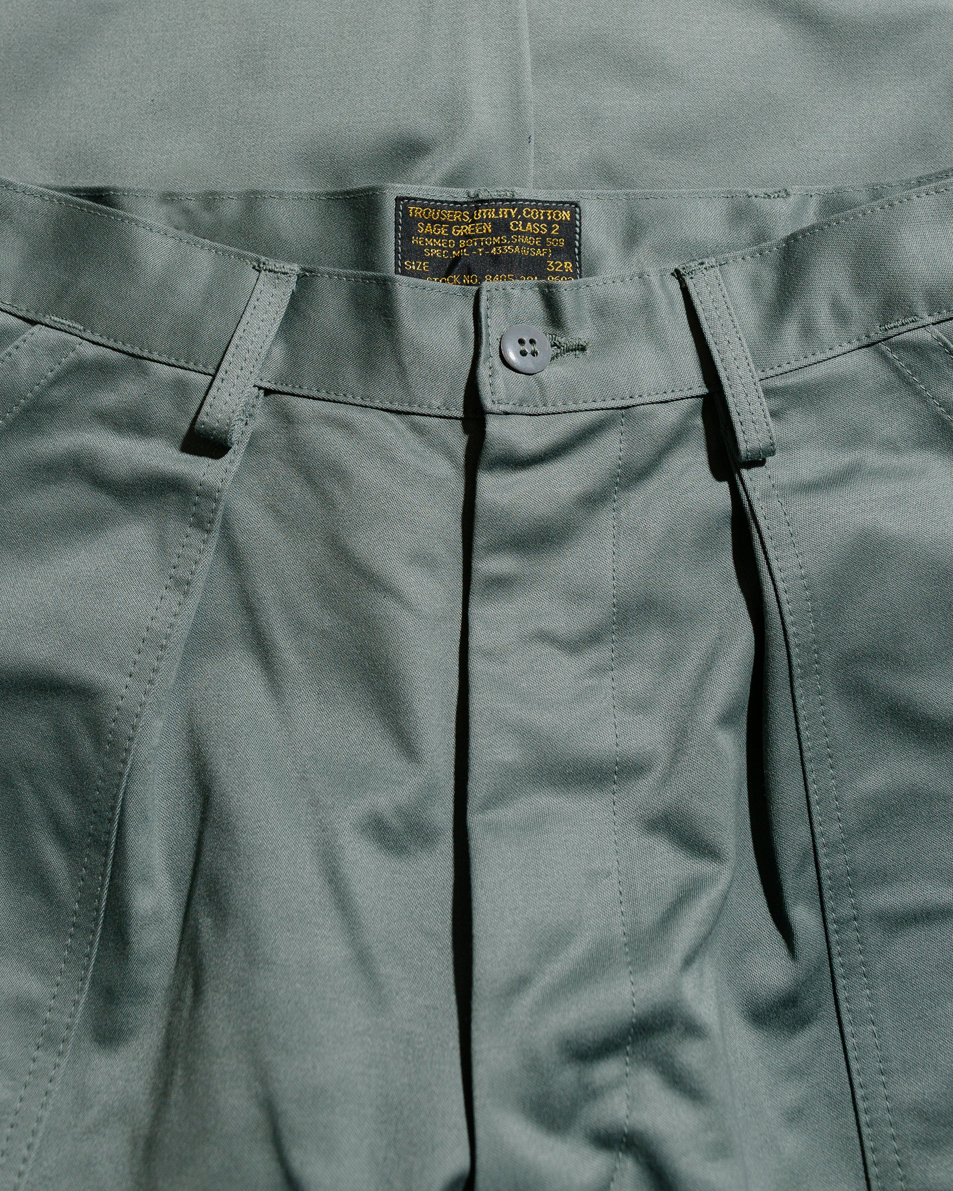 lost & found The Real McCoy's The Real McCoy's MP22103 Trousers, Utility, Cotton / USAF Sage Green