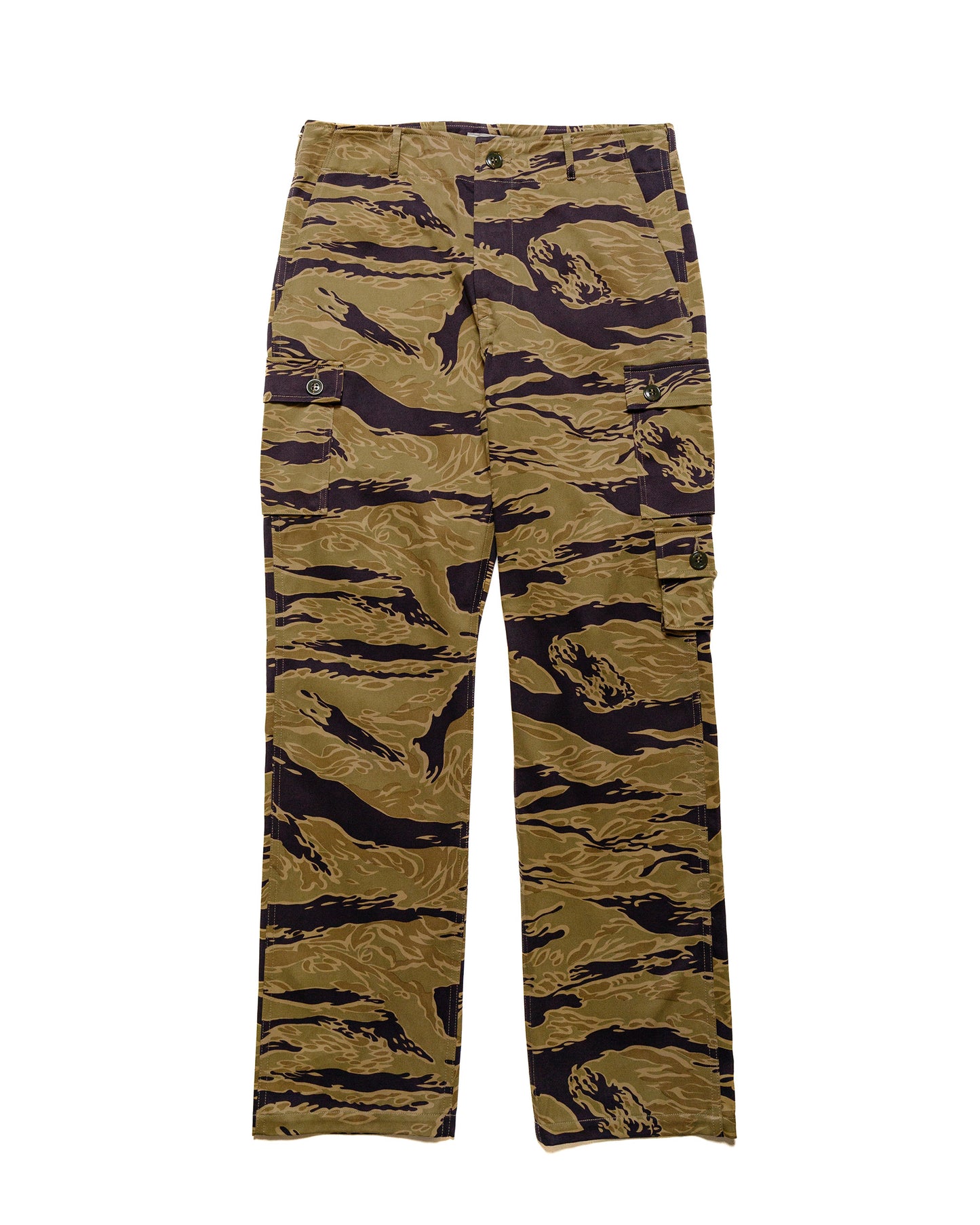 lost & found The Real McCoy's The Real McCoy's MP24001 Tiger Camouflage Trousers / Advisor Khaki