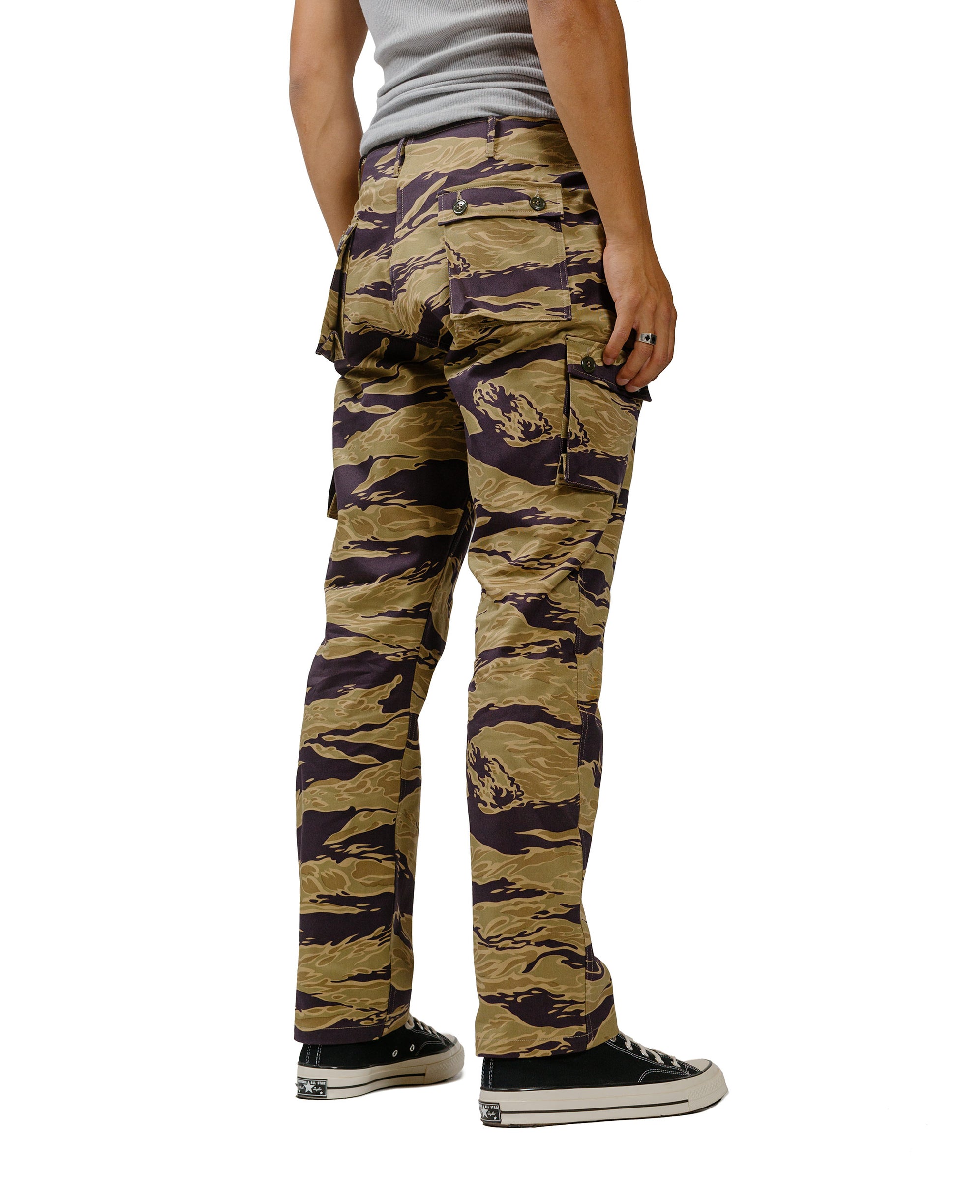 lost & found The Real McCoy's The Real McCoy's MP24001 Tiger Camouflage Trousers / Advisor Khaki