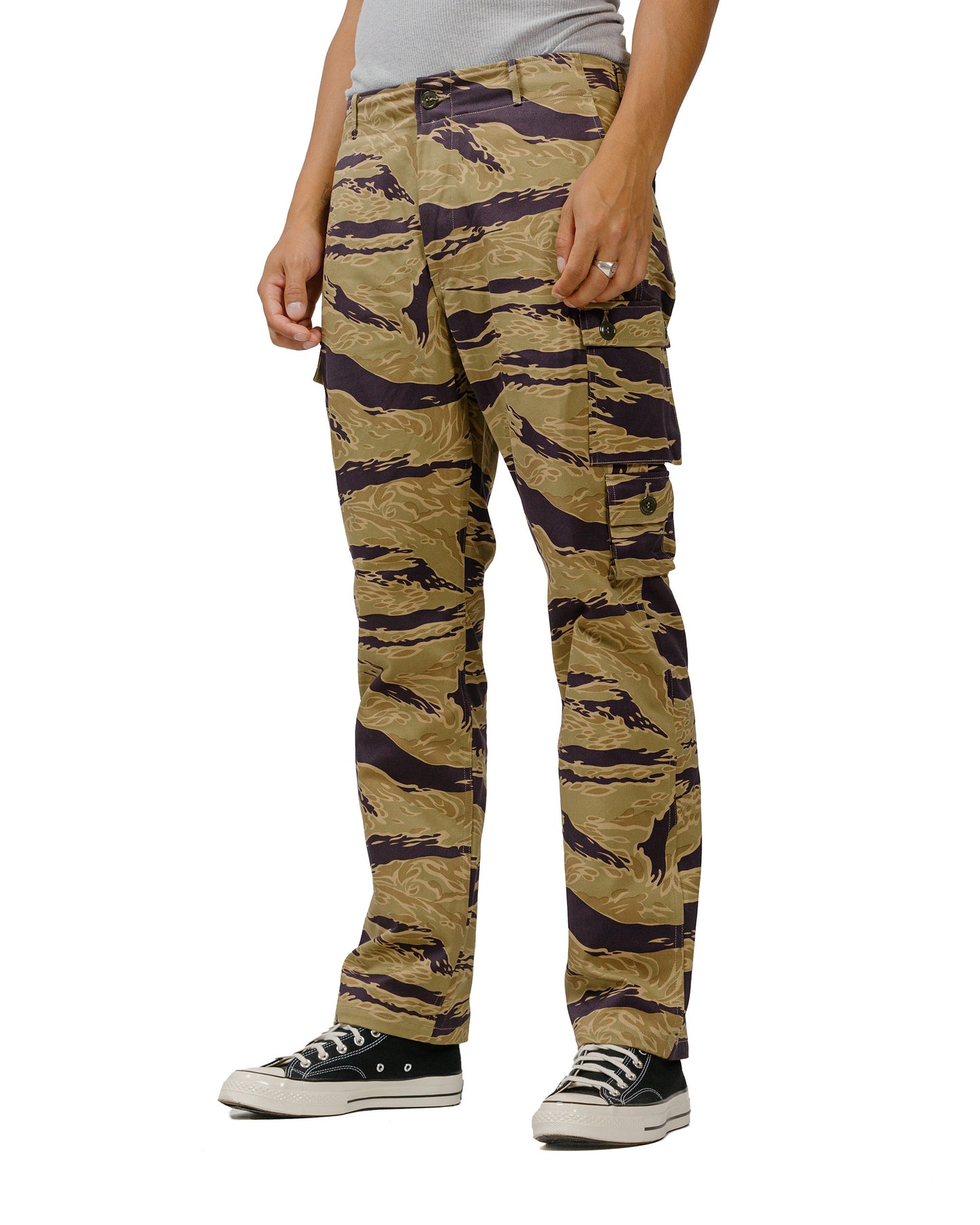 lost & found The Real McCoy's The Real McCoy's MP24001 Tiger Camouflage Trousers / Advisor Khaki