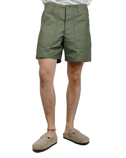 The Real McCoy's MP24004 Utility Shorts  Cotton Sateen Olive