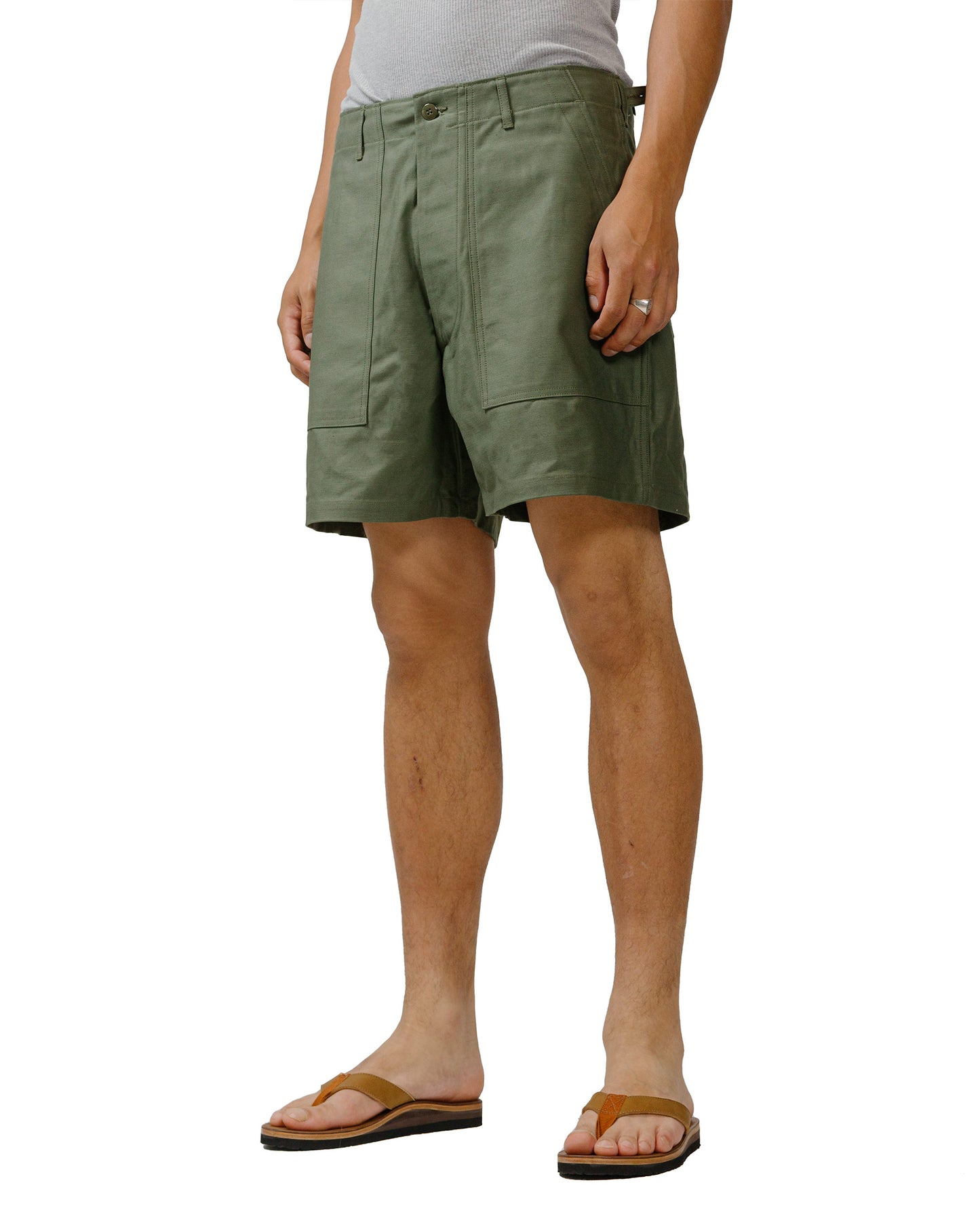 lost & found The Real McCoy's The Real McCoy's MP24004 Utility Shorts / Cotton Sateen Olive