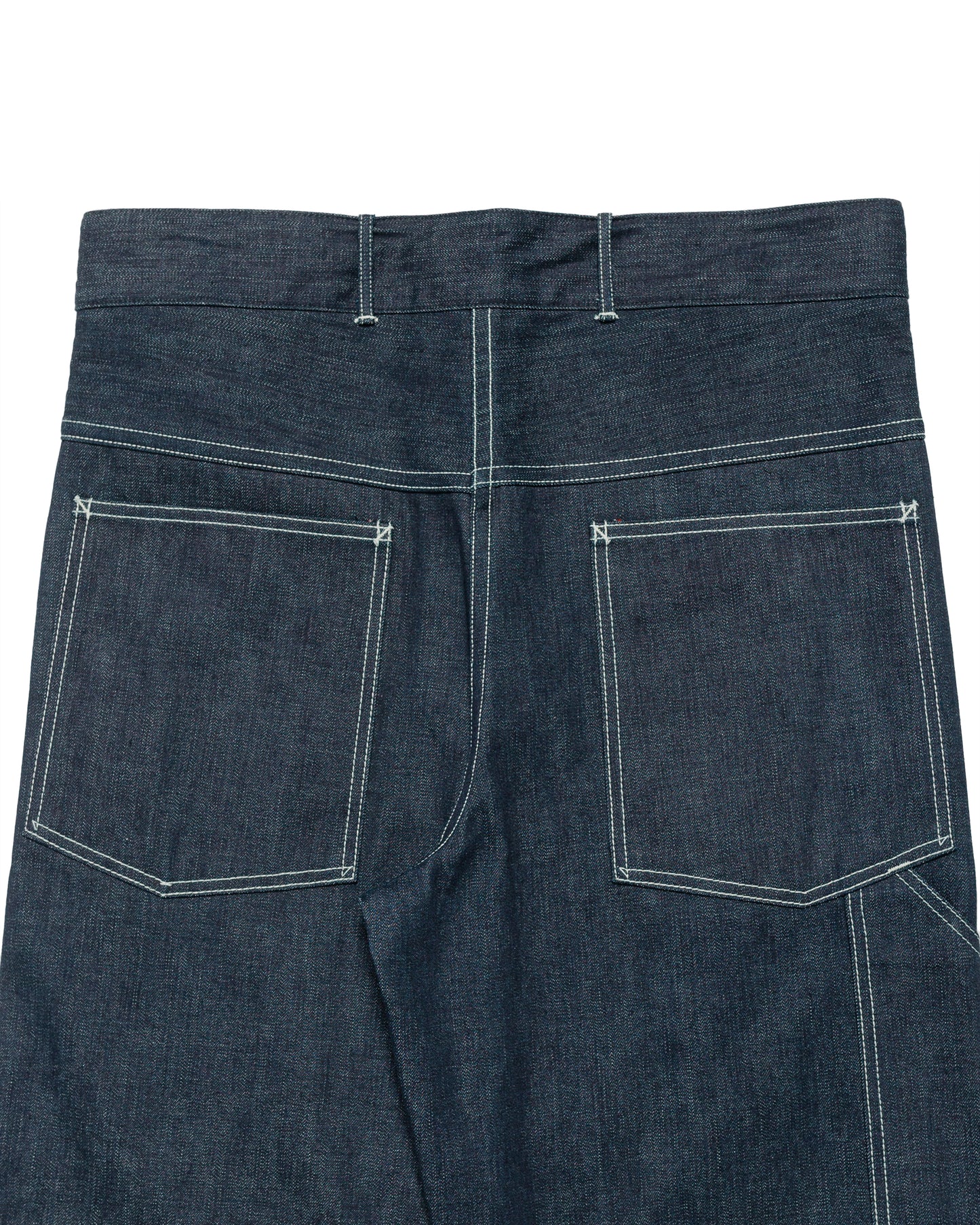The Real McCoy's MP24005 WWII Denim Work Trousers Indigo back close