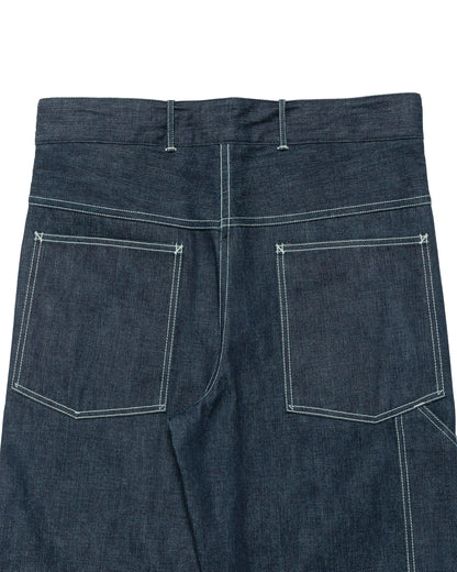 The Real McCoy's MP24005 WWII Denim Work Trousers Indigo back close
