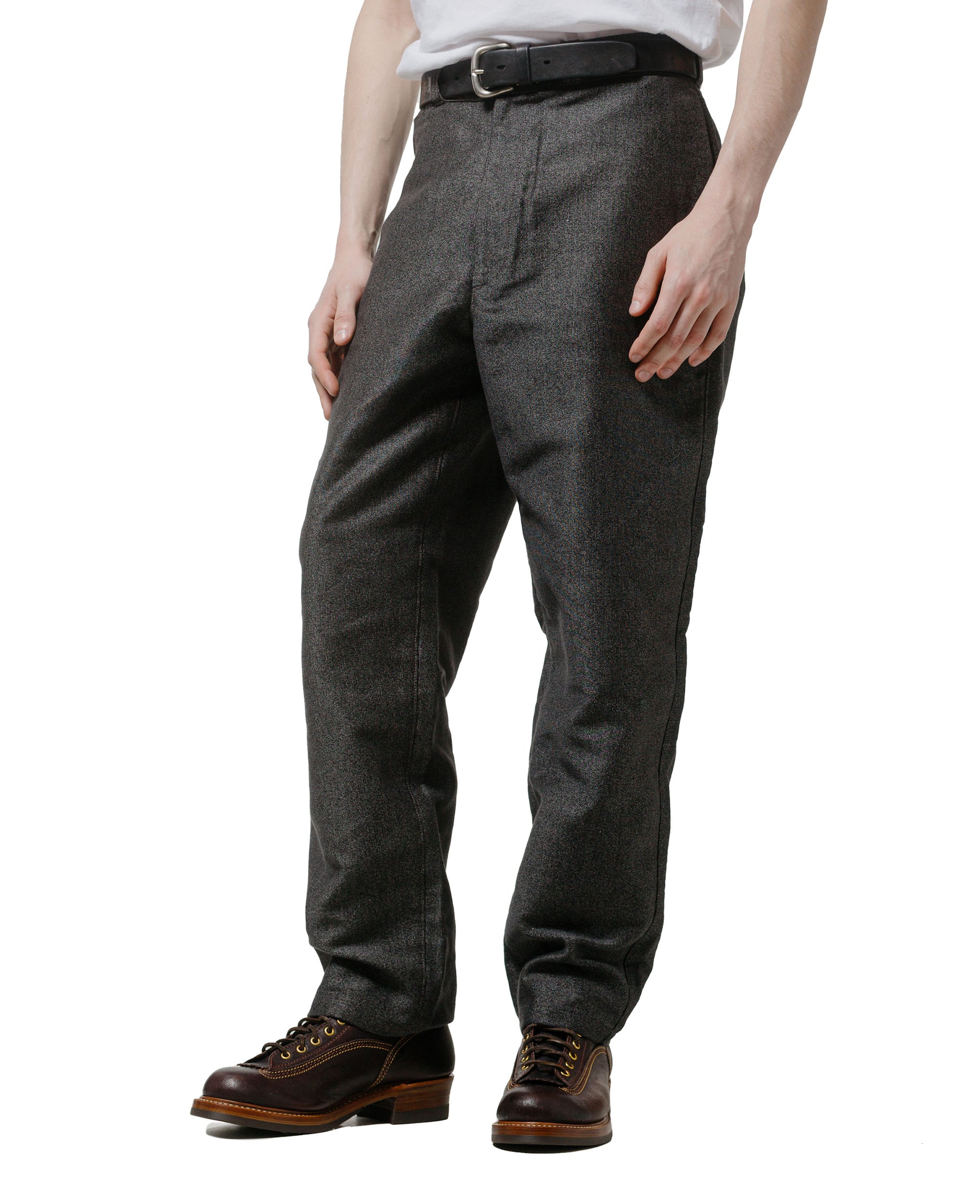 lost & found The Real McCoy's The Real McCoy's MP24101 Double Diamond Trousers / Printed Moleskin Salt & Pepper