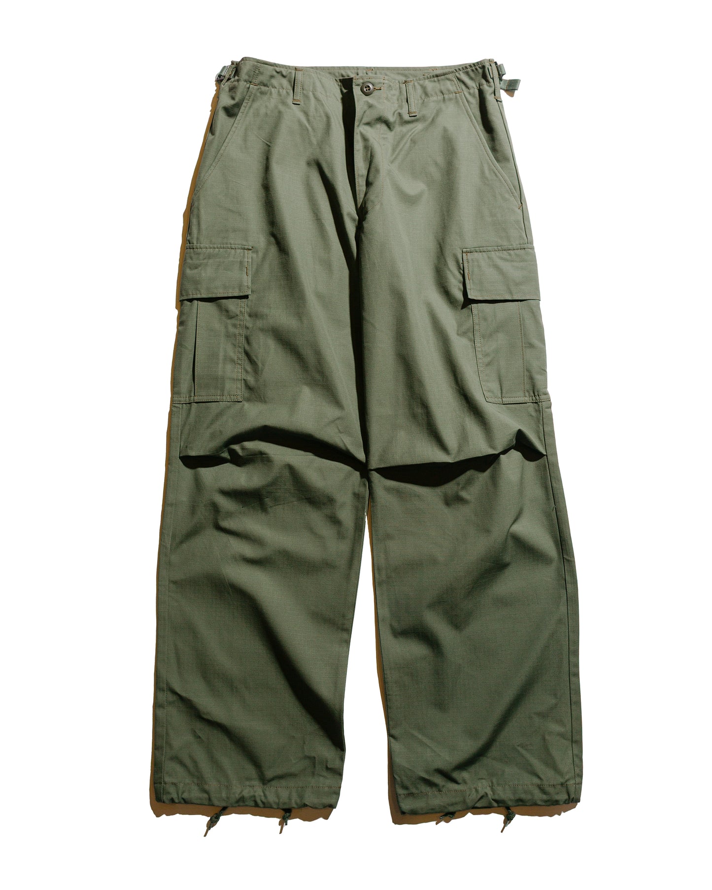 lost & found The Real McCoy's The Real McCoy's MP25001 Trouser, Man's, Cotton Rip-Stop Poplin Olive