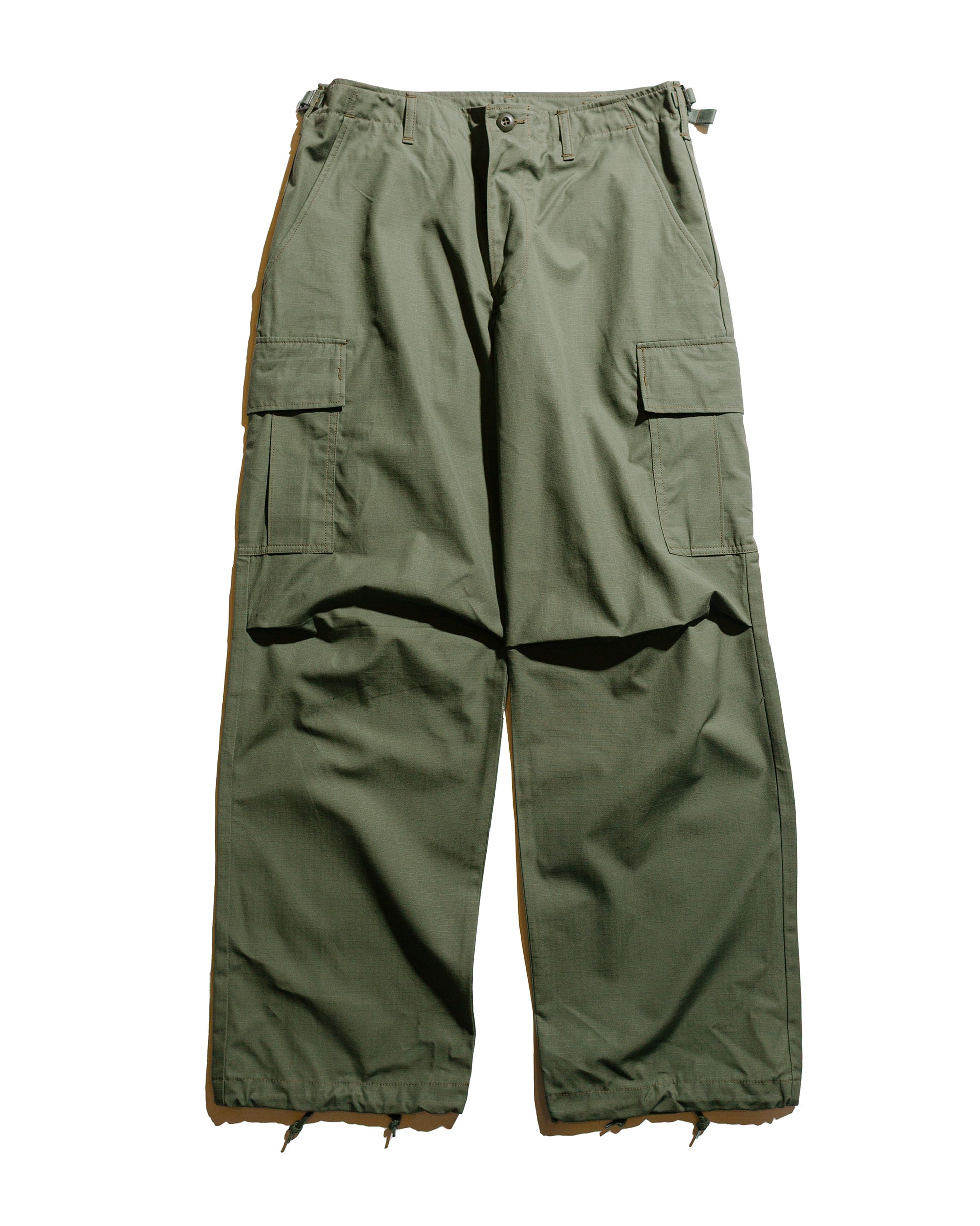 lost & found The Real McCoy's The Real McCoy's MP25001 Trouser, Man's, Cotton Rip-Stop Poplin Olive