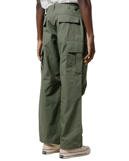 lost & found The Real McCoy's The Real McCoy's MP25001 Trouser, Man's, Cotton Rip-Stop Poplin Olive