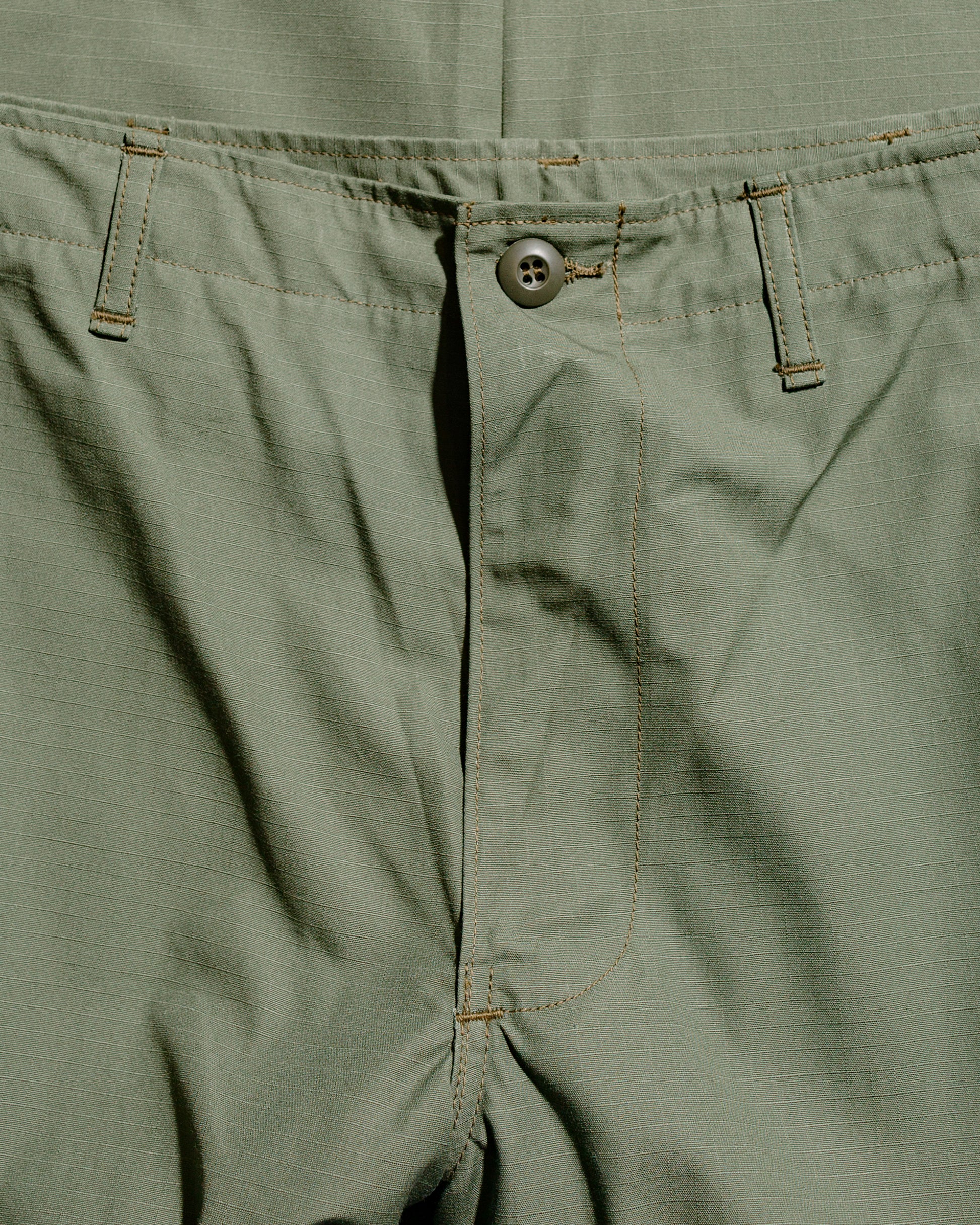lost & found The Real McCoy's The Real McCoy's MP25001 Trouser, Man's, Cotton Rip-Stop Poplin Olive