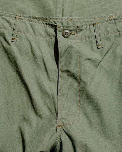 lost & found The Real McCoy's The Real McCoy's MP25001 Trouser, Man's, Cotton Rip-Stop Poplin Olive