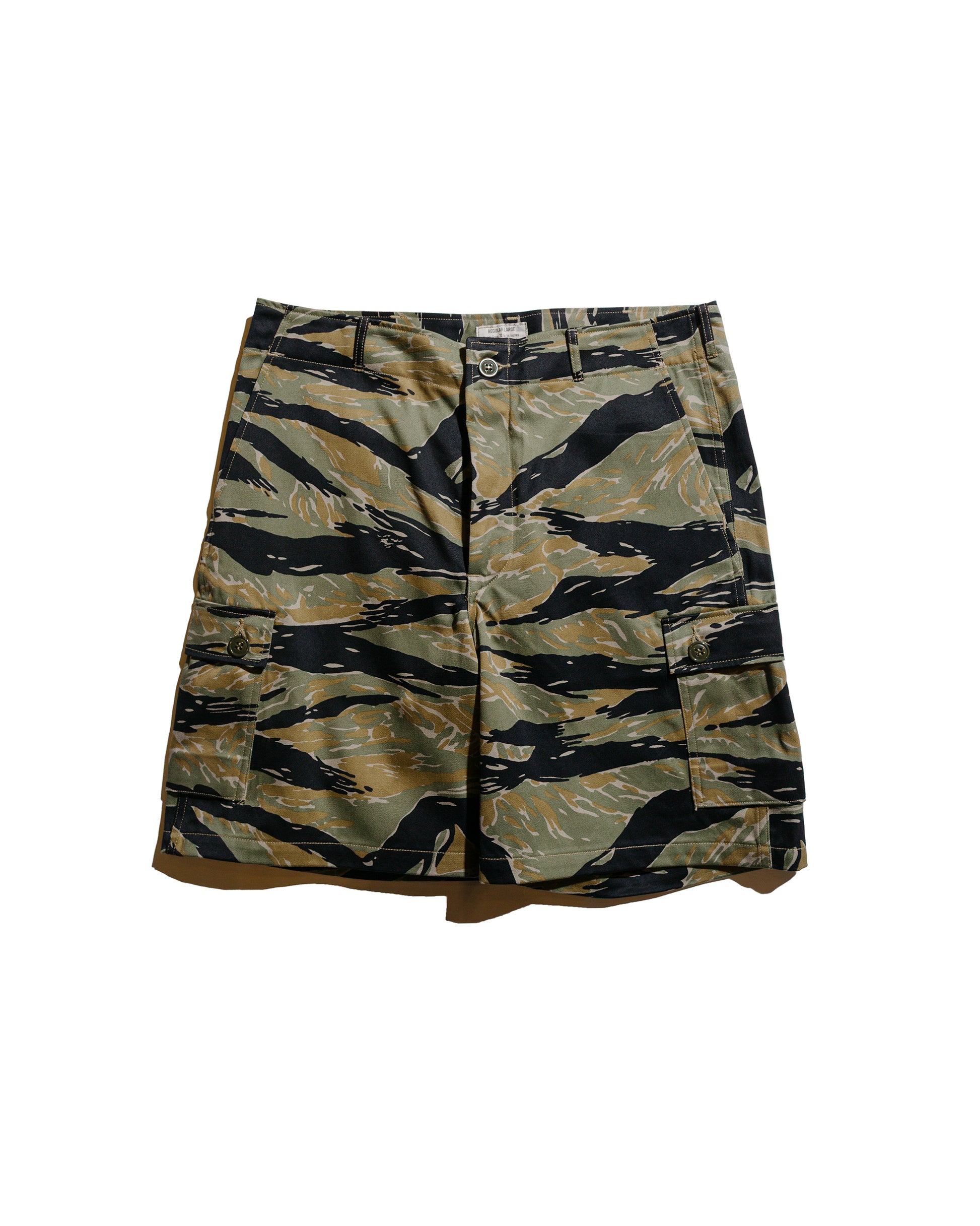 lost & found The Real McCoy's The Real McCoy's MP25004 Tiger Camouflage Shorts / Tadpole Green