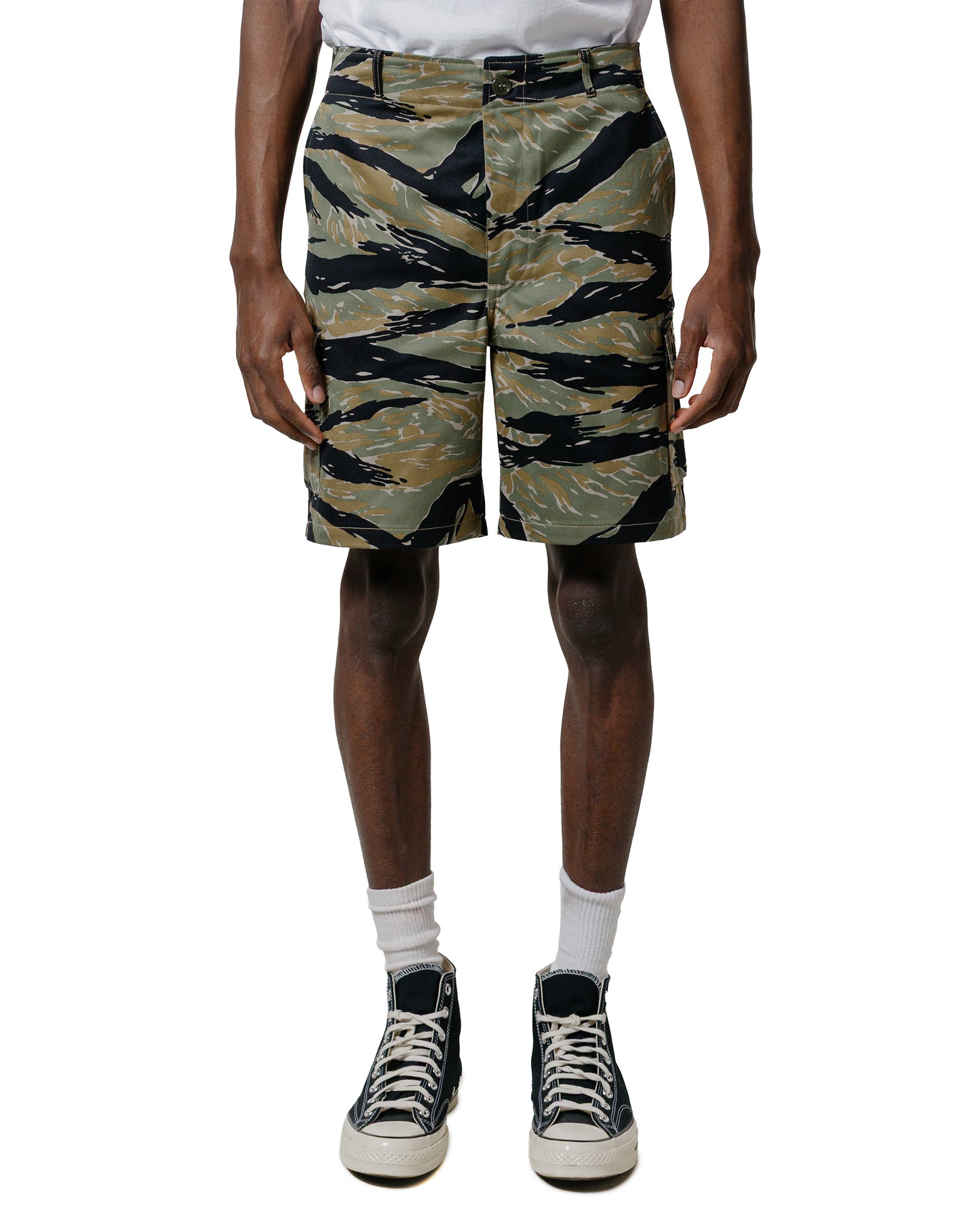 lost & found The Real McCoy's The Real McCoy's MP25004 Tiger Camouflage Shorts / Tadpole Green