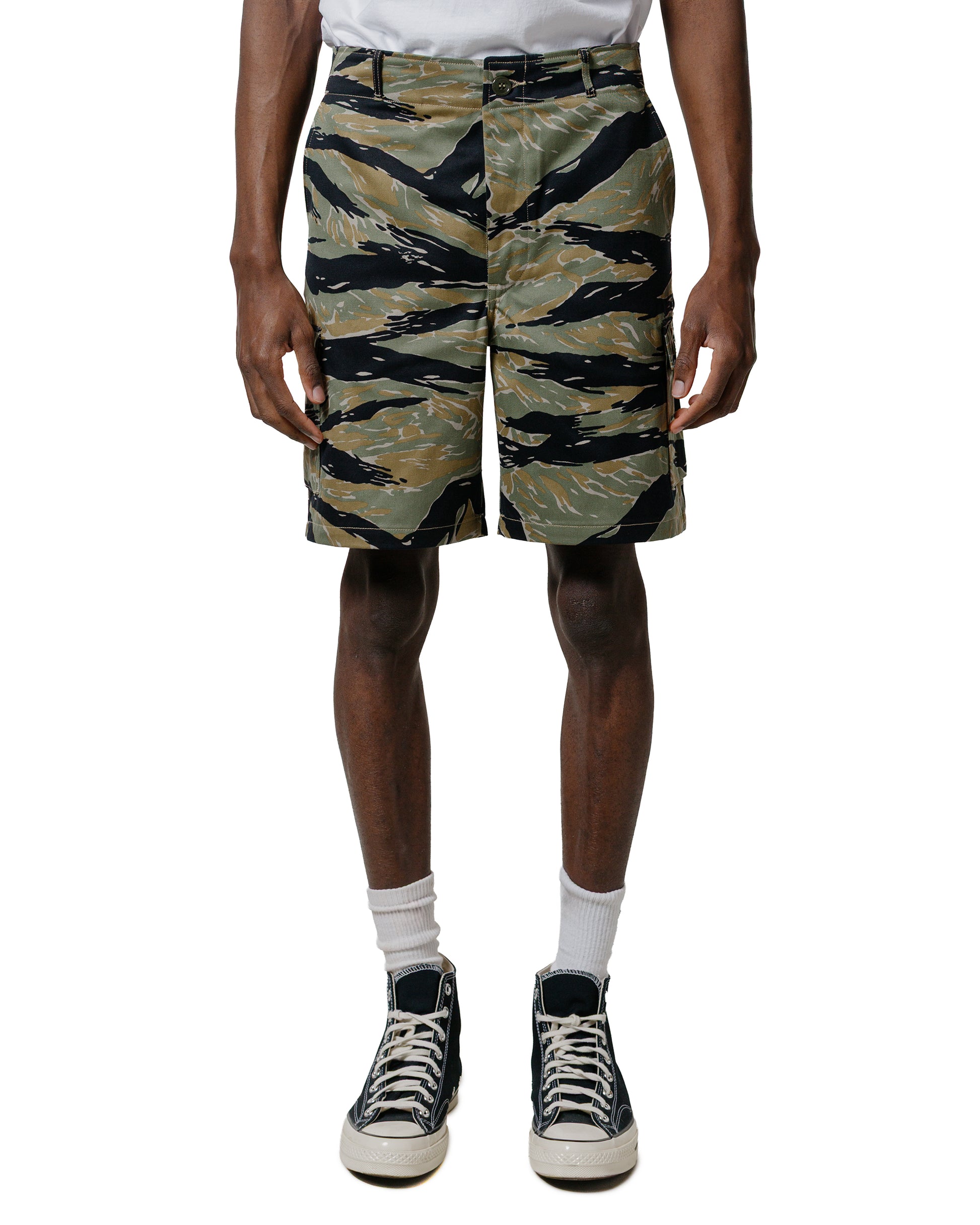 lost & found The Real McCoy's The Real McCoy's MP25004 Tiger Camouflage Shorts / Tadpole Green