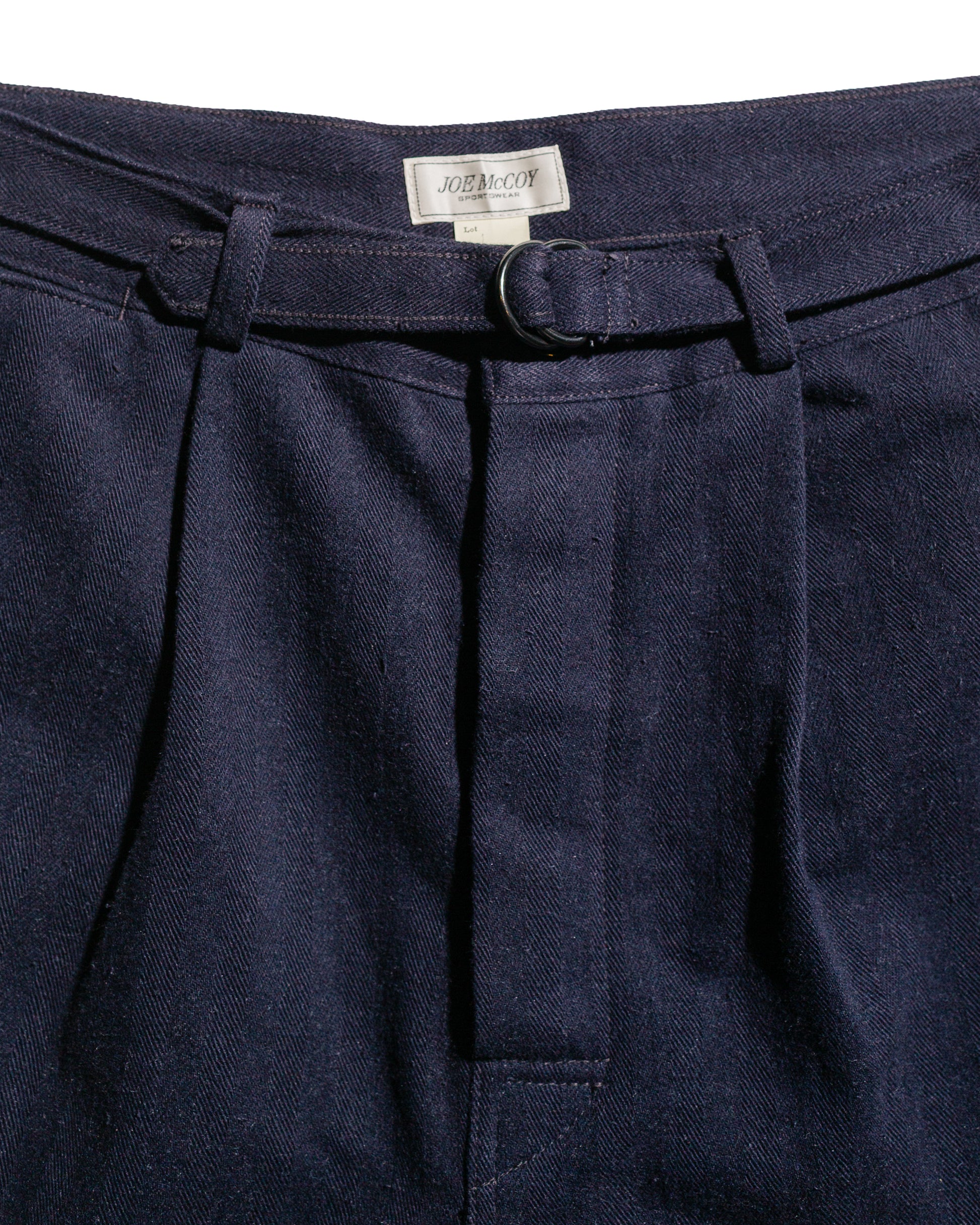 lost & found The Real McCoy's The Real McCoy's MP25014 Belted Shorts / Cotton-Hemp Navy