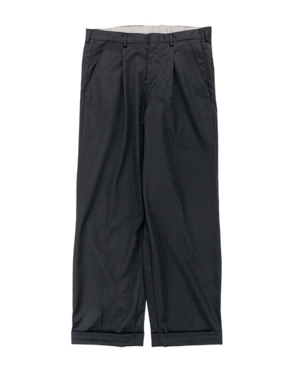 lost & found The Real McCoy's The Real McCoy's MP25101 Single-Pleat Wool Trousers Charcoal
