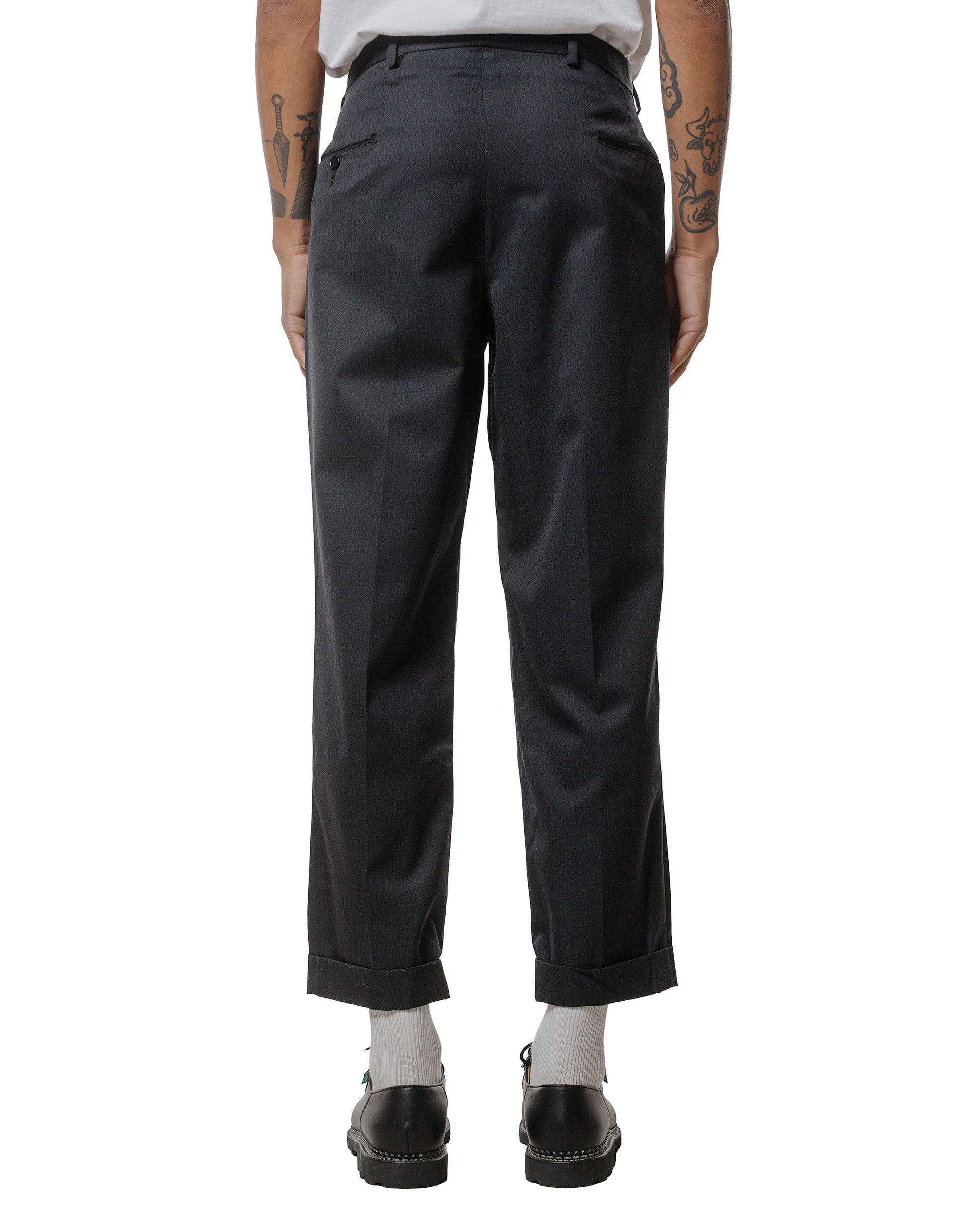 lost & found The Real McCoy's The Real McCoy's MP25101 Single-Pleat Wool Trousers Charcoal