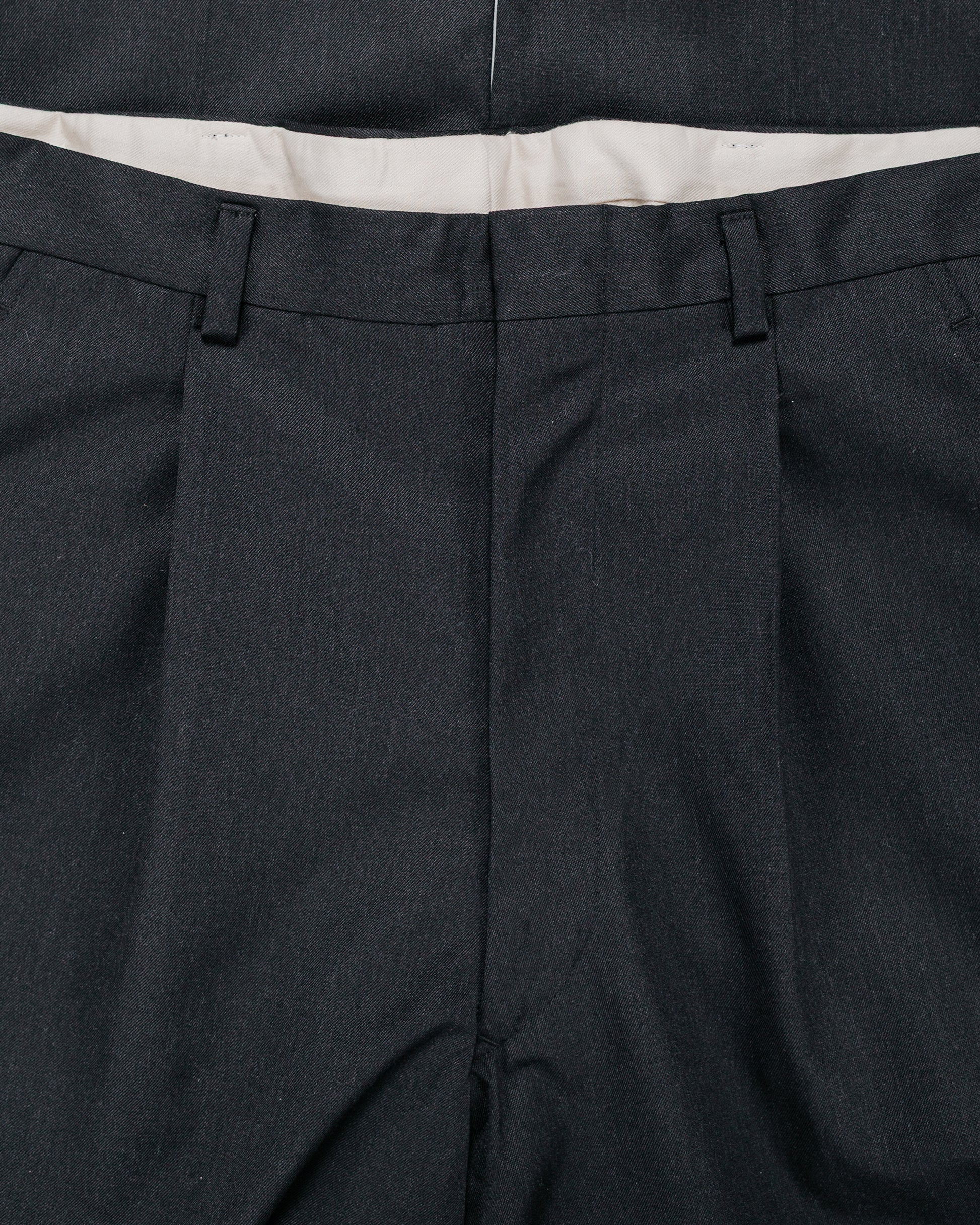 lost & found The Real McCoy's The Real McCoy's MP25101 Single-Pleat Wool Trousers Charcoal