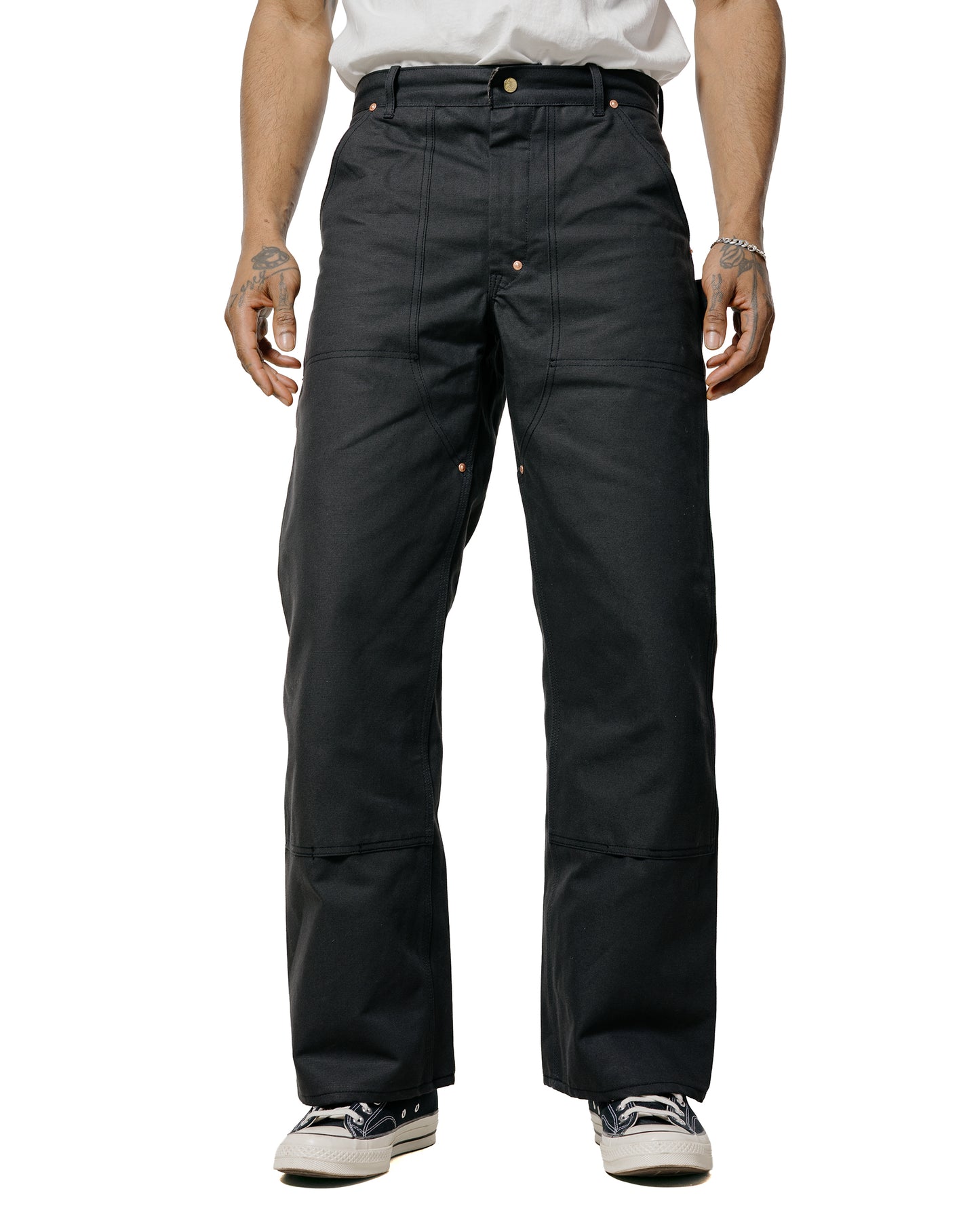 lost & found The Real McCoy's The Real McCoy's MP25102 Double-Knee Work Trousers Charcoal