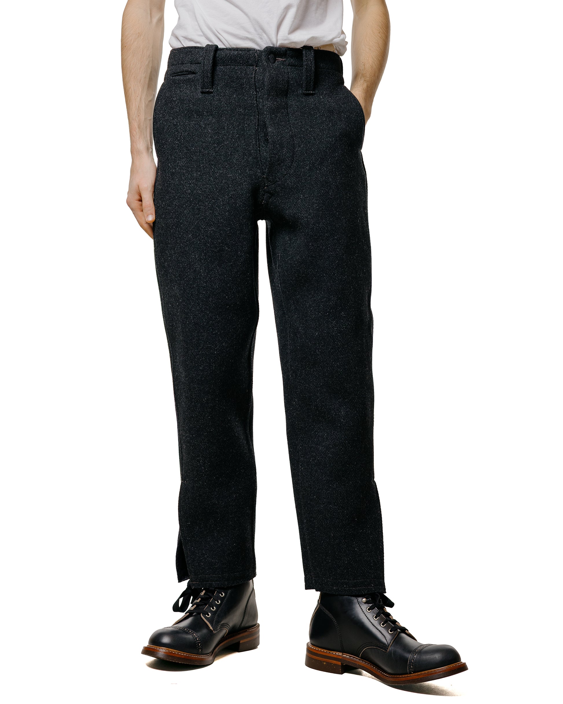 lost & found The Real McCoy's The Real McCoy's MP25104 U.S. Navy Submarine Trousers Charcoal