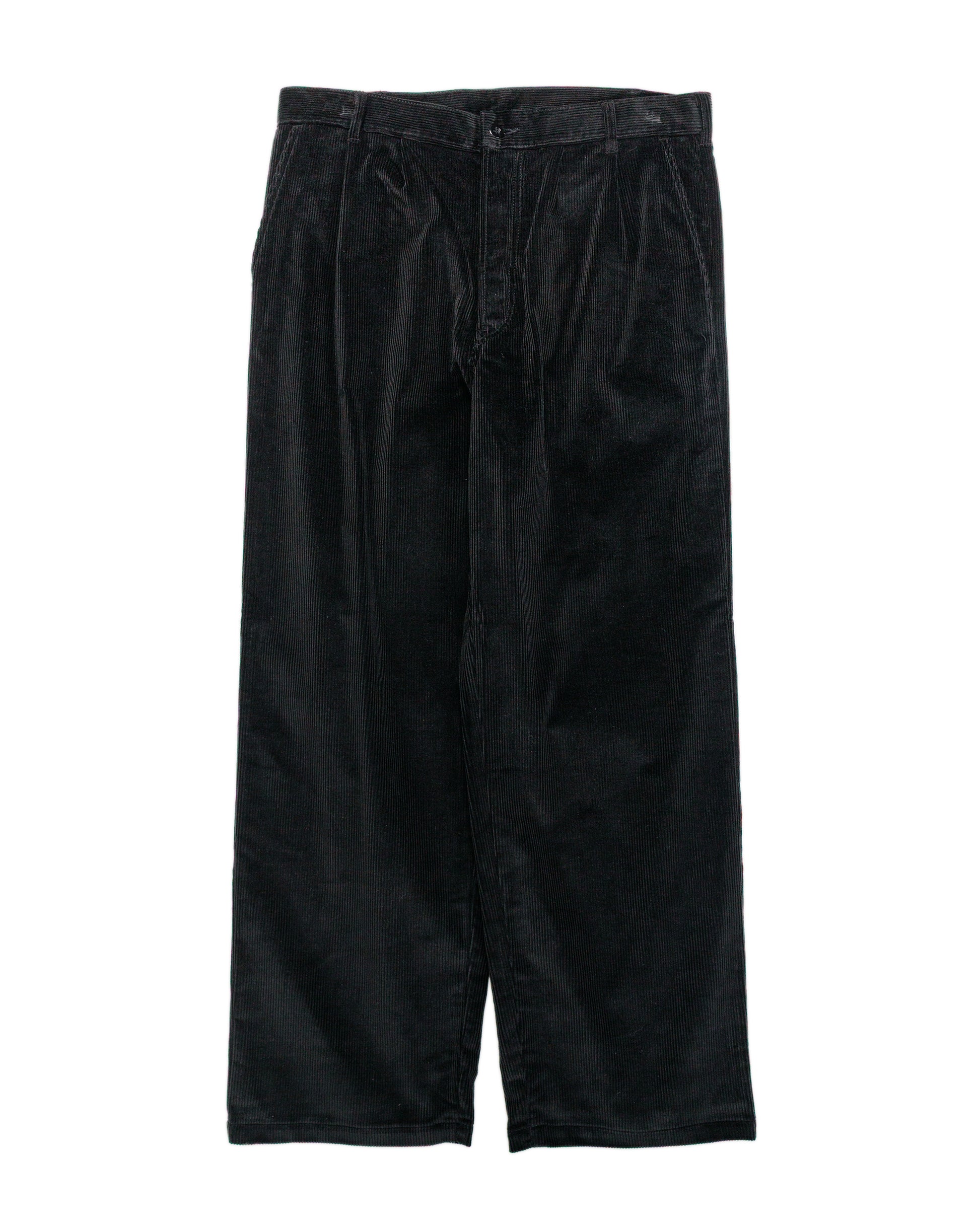 lost & found The Real McCoy's The Real McCoy's MP25105 Double-Pleat Corduroy Trousers Black